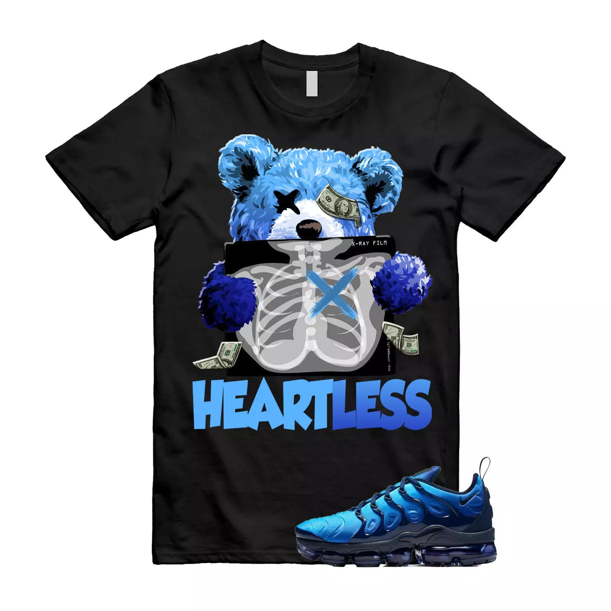 HEART T Shirt to match N Air VaporMax Obsidian Plus Photo Blue Hybrid T-Shirt, Sneaker Match Tee