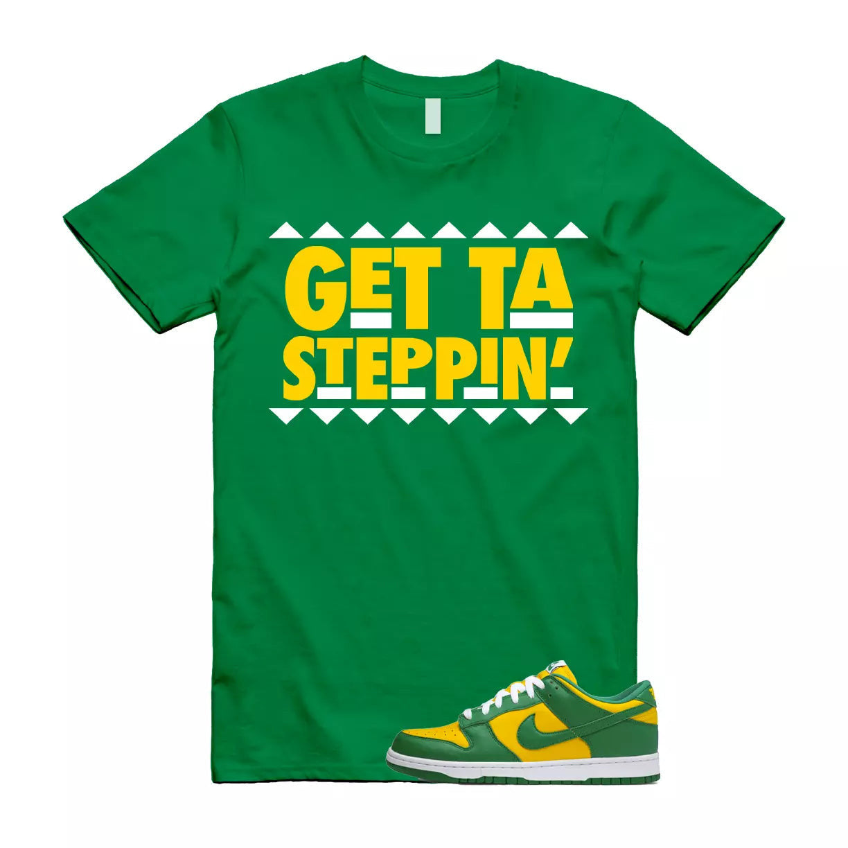 GET T Shirt to match N Dunk Low Brazil Varsity Maize Pine Green White SP OG T-Shirt, Sneaker Match Tee