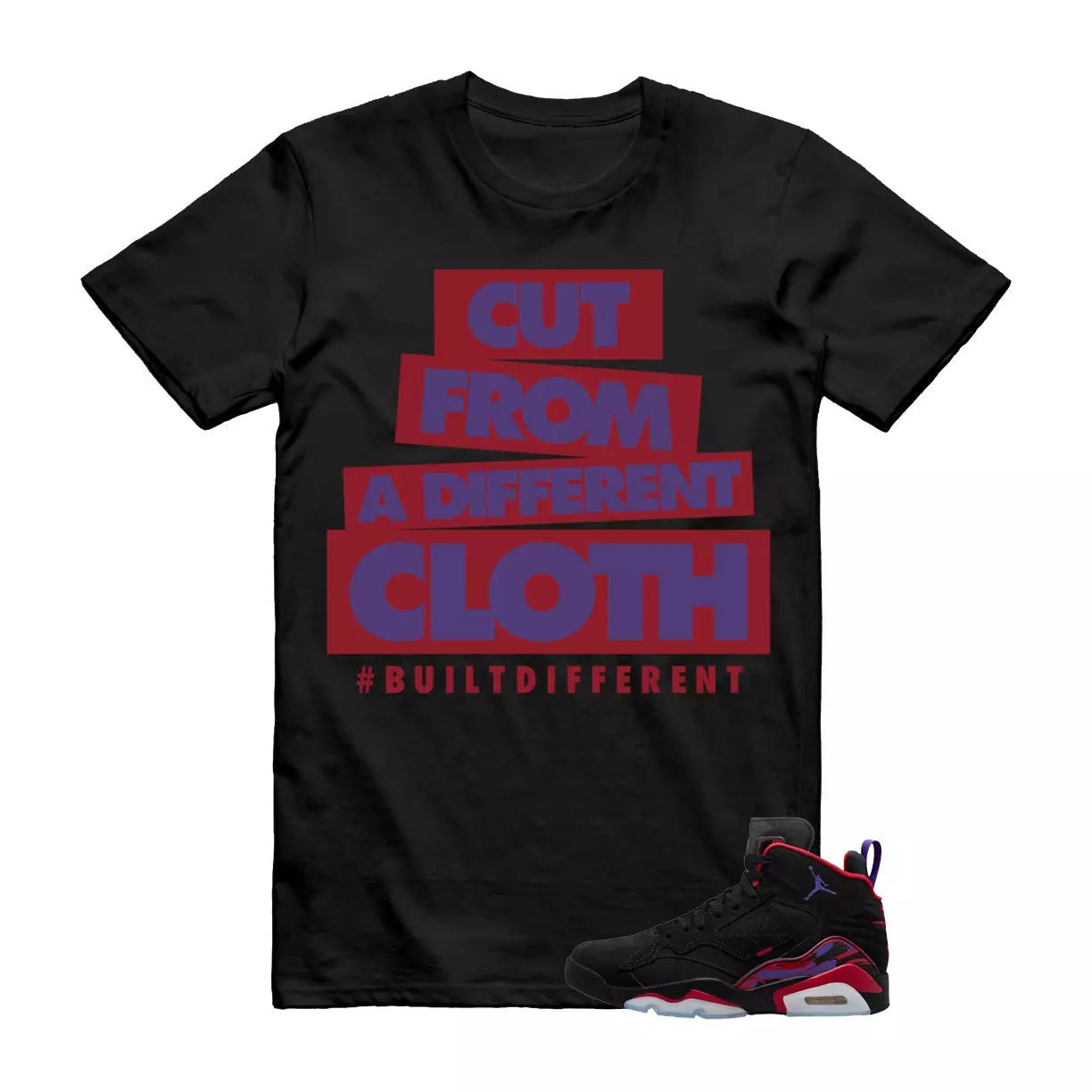 CLOTH T Shirt to match Jordan MVP Raptors Black Dark Concord Uni Red Anthracite T-Shirt, Sneaker Match Tee
