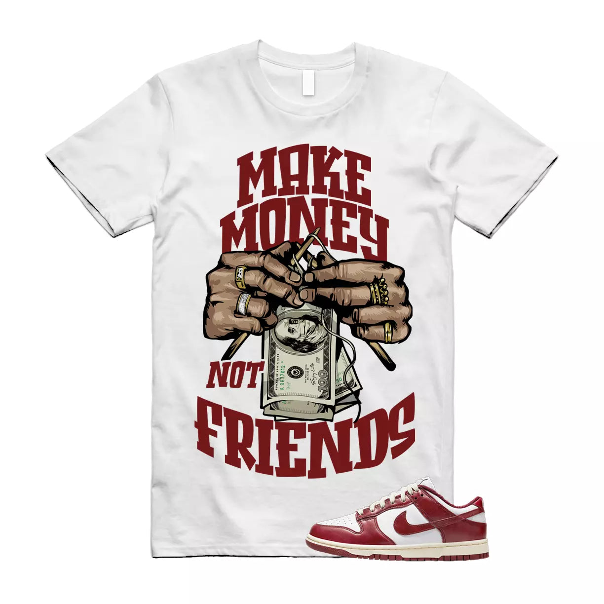 MM T Shirt to match N Dunk Low PRM Team Red WMNS Coconut Milk White T-Shirt, Sneaker Match Tee