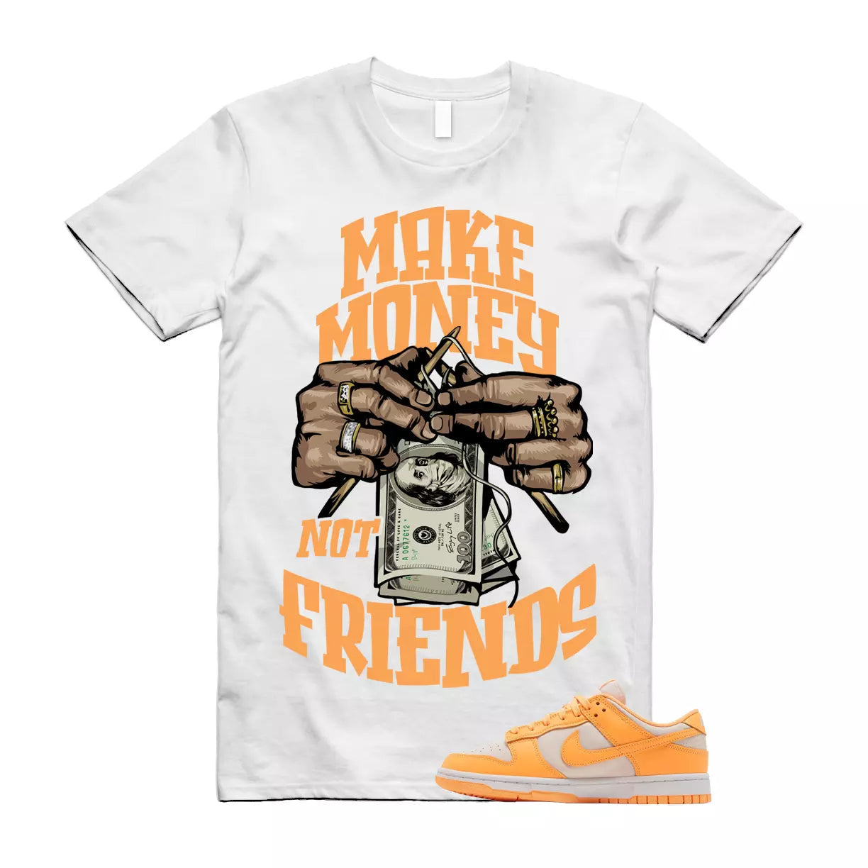 MM T Shirt to match N Dunk Low Peach Cream WMNS White T-Shirt, Sneaker Match Tee