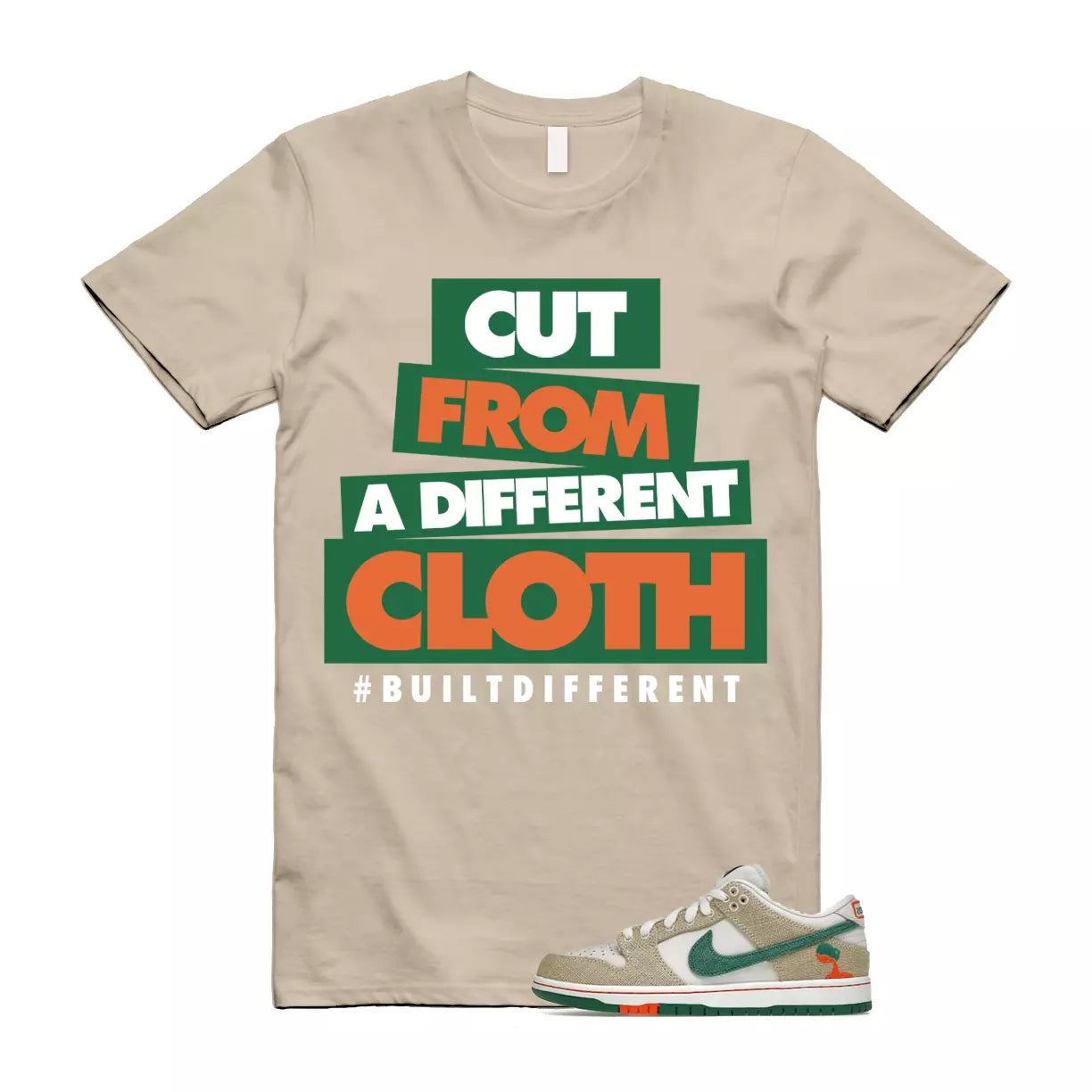 CLOTH T Shirt to match Jarritos X N SB Dunk Low Phantom Safety Orange Malachite T-Shirt, Sneaker Match Tee