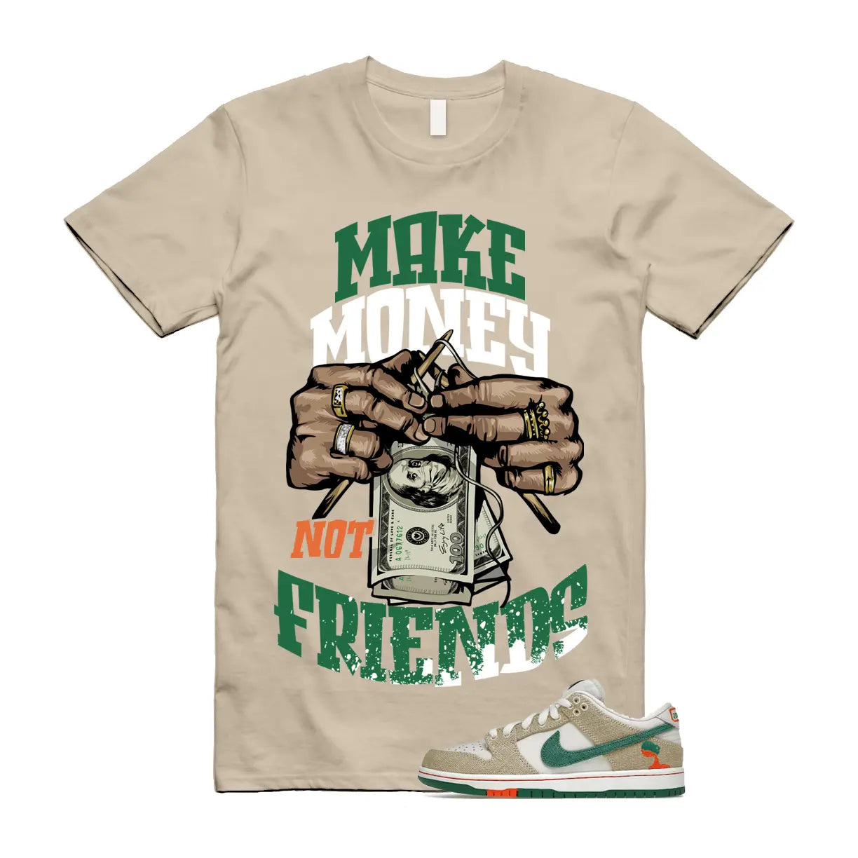 MM T Shirt to match Jarritos X N SB Dunk Low Phantom Safety Orange Malachite T-Shirt, Sneaker Match Tee