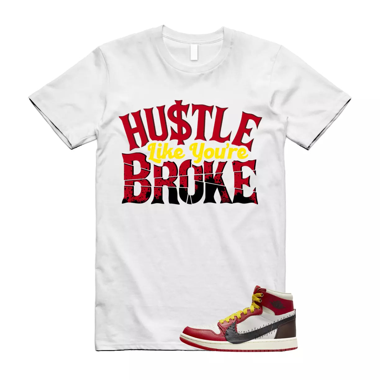 BROKE T Shirt to match 1 High Zoom Air CMFT 2 Teyana Taylor Rose Harlem WMNS T-Shirt, Sneaker Match Tee