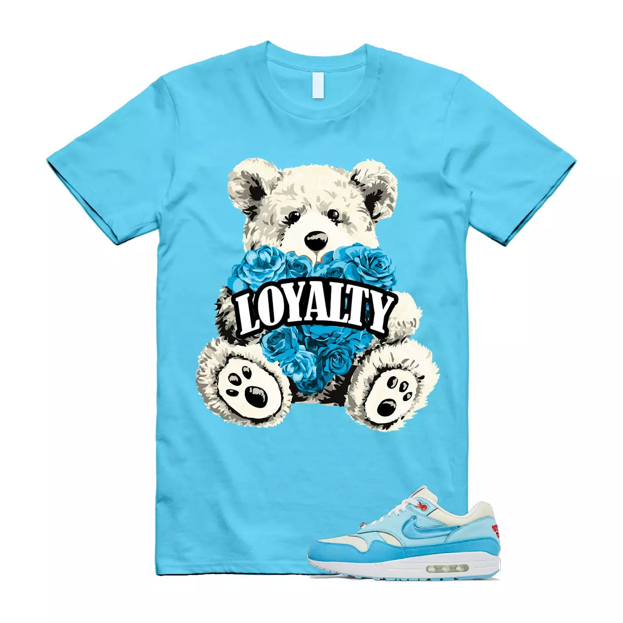 LYLTY T Shirt to match Air Max 1 Puerto Rico Barely Blue Gale T-Shirt, Sneaker Match Tee