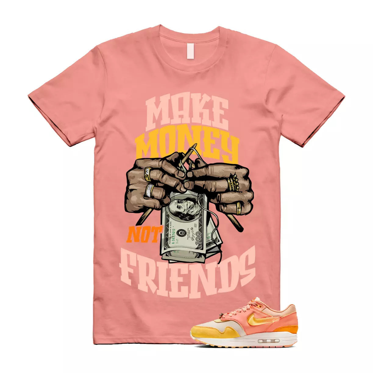 MM T Shirt to match Air Max 1 Puerto Rico Orange Frost Citron Pulse Coconut T-Shirt, Sneaker Match Tee