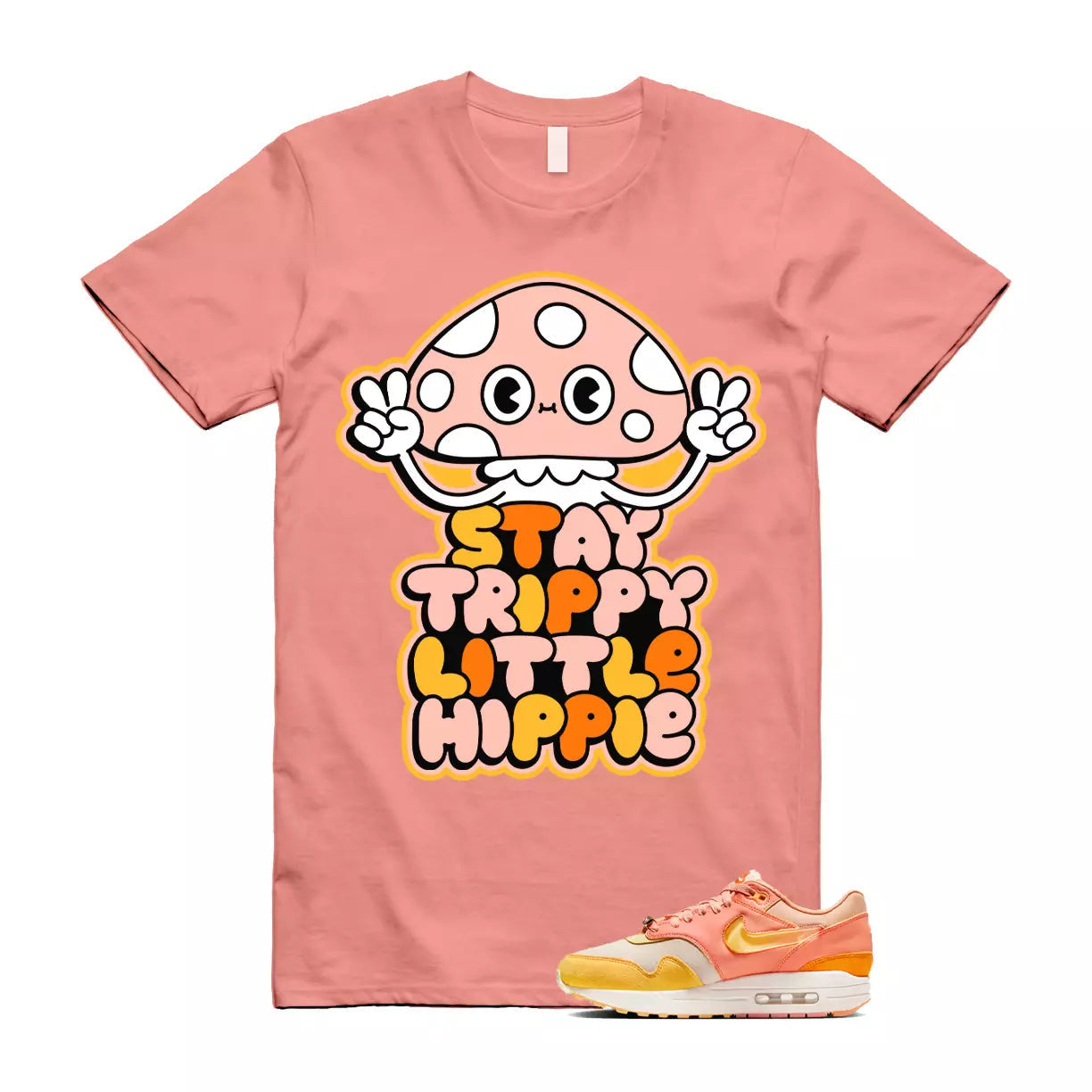 TRIPPY T Shirt to match Air Max 1 Puerto Rico Orange Frost Citron Pulse Coconut T-Shirt, Sneaker Match Tee