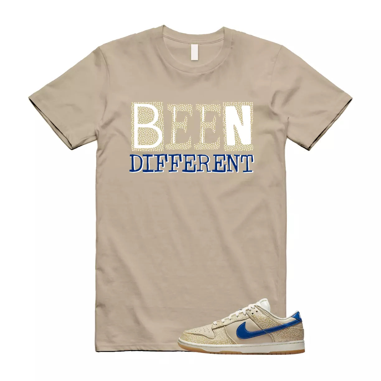 BEEN T Shirt to match Dunk Low Montreal Bagel Sesame Blue Jay Sand Sail Gold T-Shirt, Sneaker Match Tee