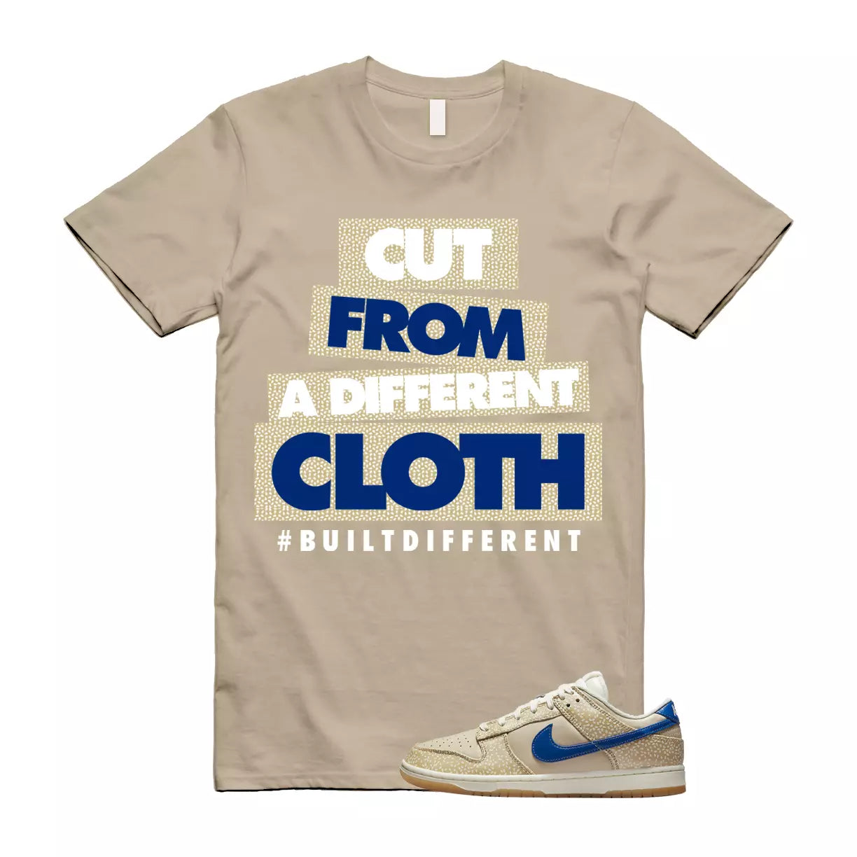 CLOTH T Shirt to match Dunk Low Montreal Bagel Sesame Blue Jay Sand Sail Gold T-Shirt, Sneaker Match Tee