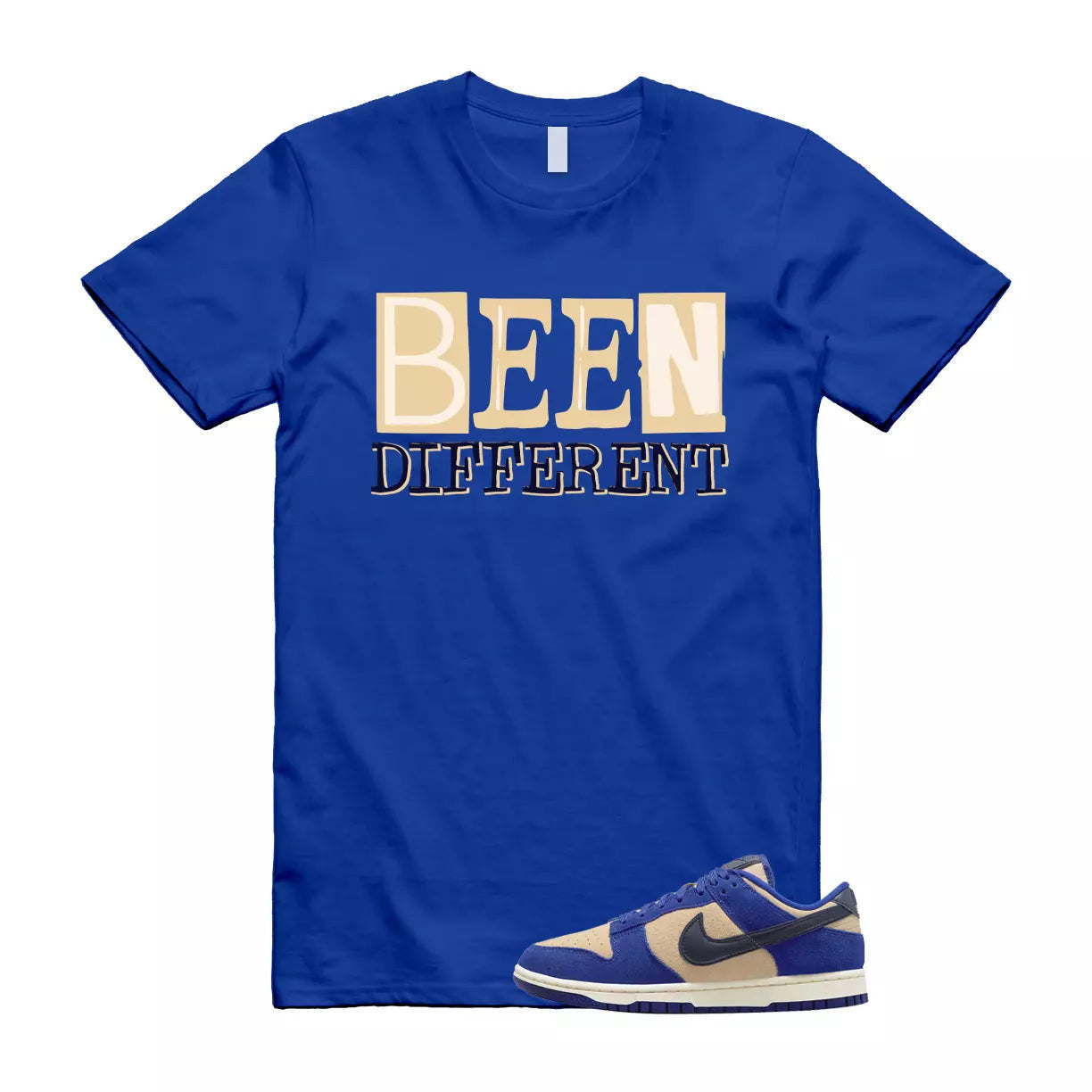BEEN T Shirt to match Dunk Low LX Royal Blue Suede WMNS Midnight Navy Obsidian T-Shirt, Sneaker Match Tee