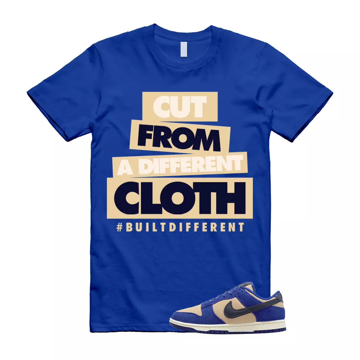 CLOTH T Shirt to match Dunk Low LX Royal Blue Suede WMNS Midnight Navy Obsidian T-Shirt, Sneaker Match Tee