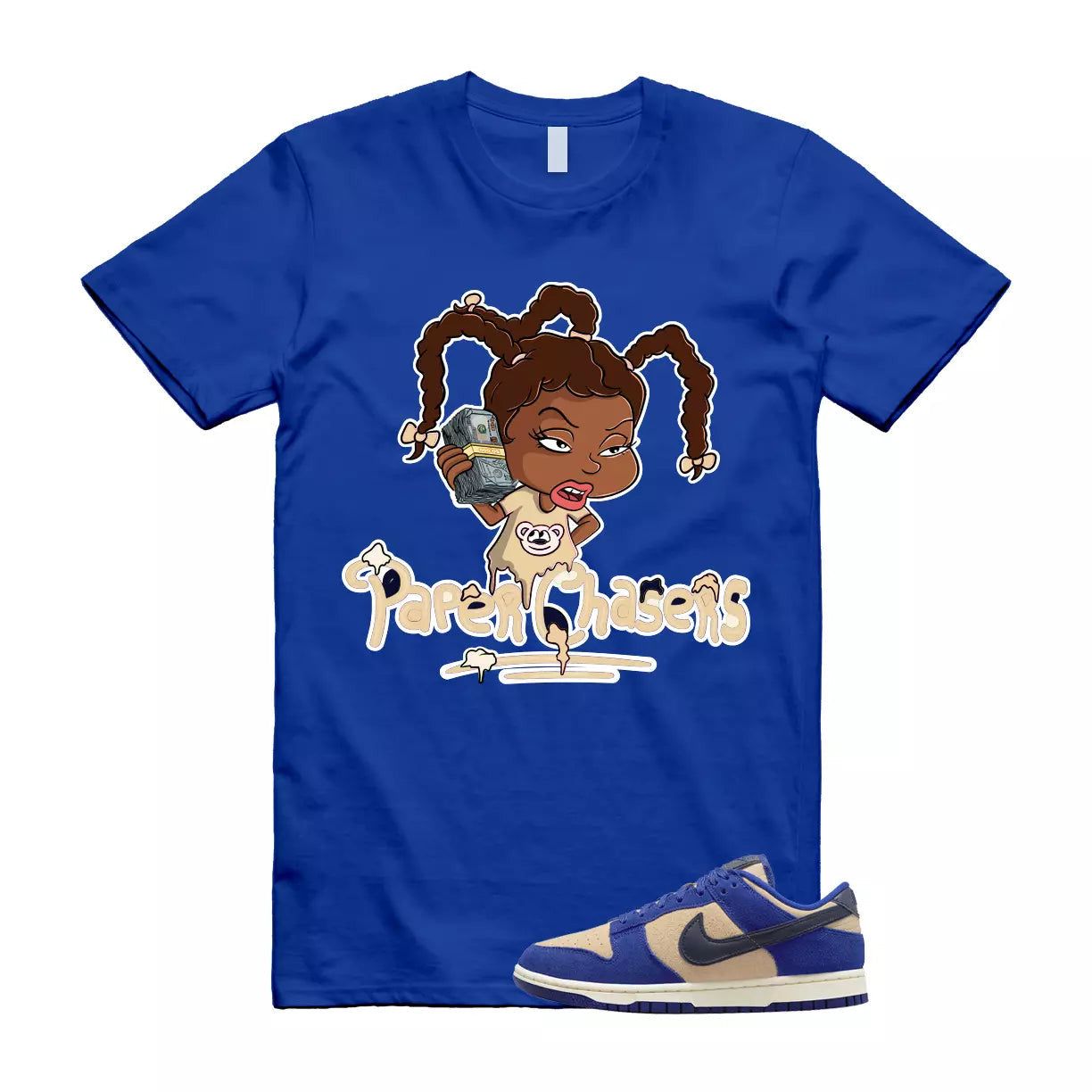 PC T Shirt to match Dunk Low LX Royal Blue Suede WMNS Midnight Navy Obsidian T-Shirt, Sneaker Match Tee