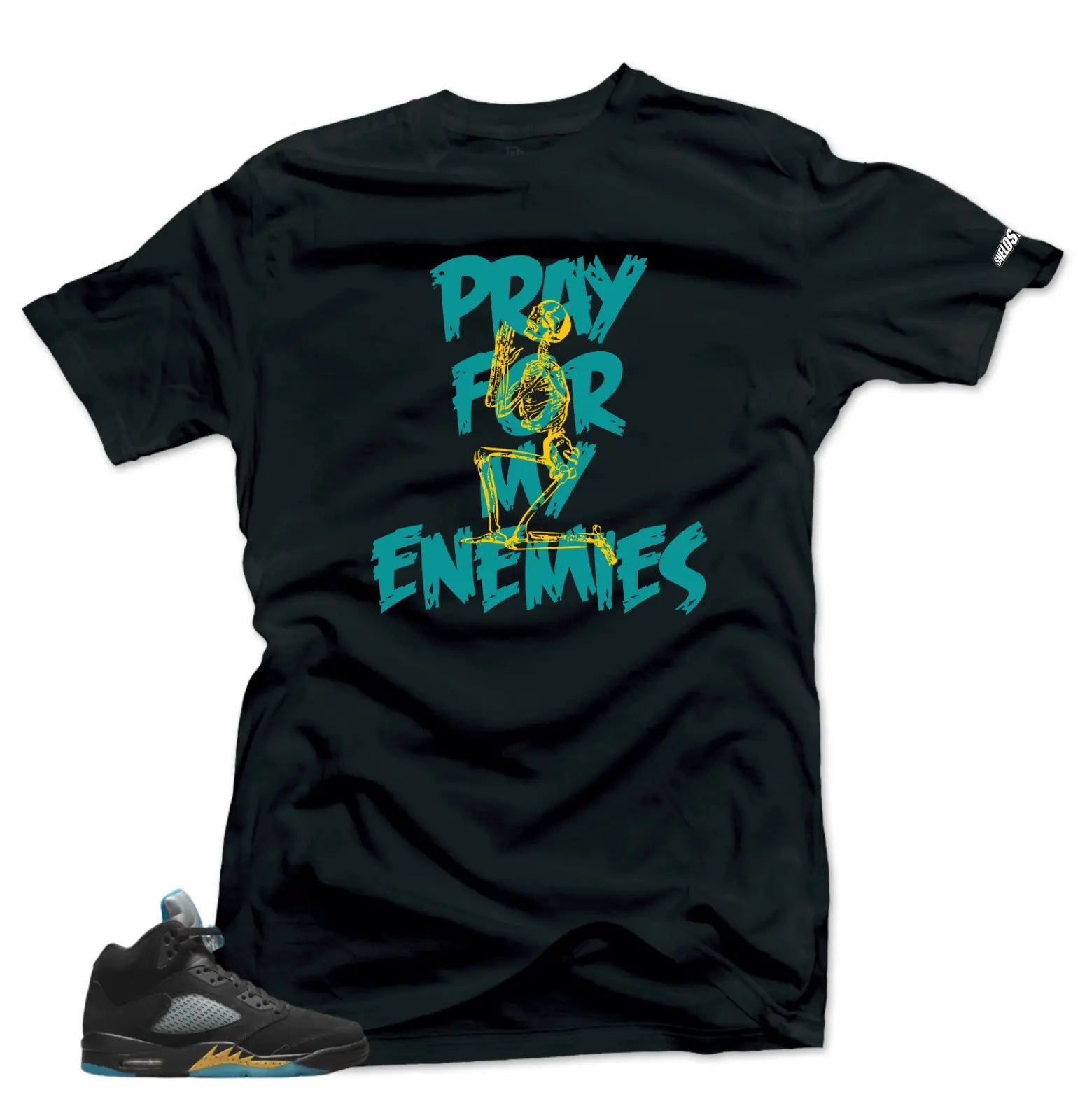 Shirt To Match Air Jordan Retro 5 Aqua Enemies Air Sneaker Tees T-Shirt, Sneaker Match Tee