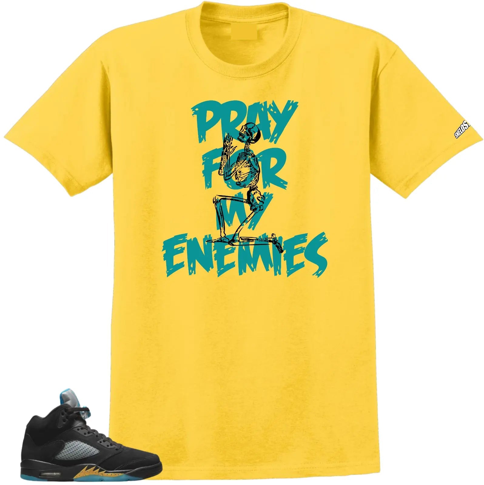 Shirt To Match Air Jordan Retro 5 Aqua Enemies Air Sneaker Tees T-Shirt, Sneaker Match Tee