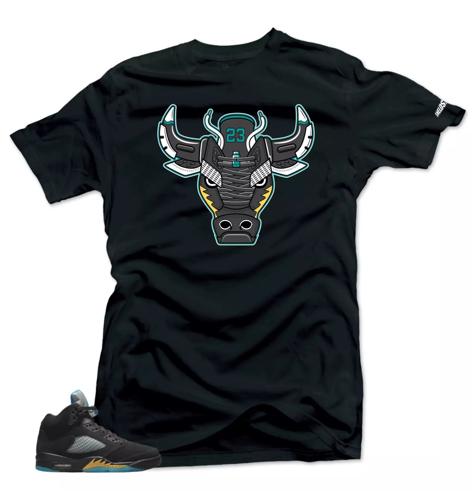 Shirt To Match Air Jordan Retro 5 Aqua Bull Air Sneaker Tees T-Shirt, Sneaker Match Tee
