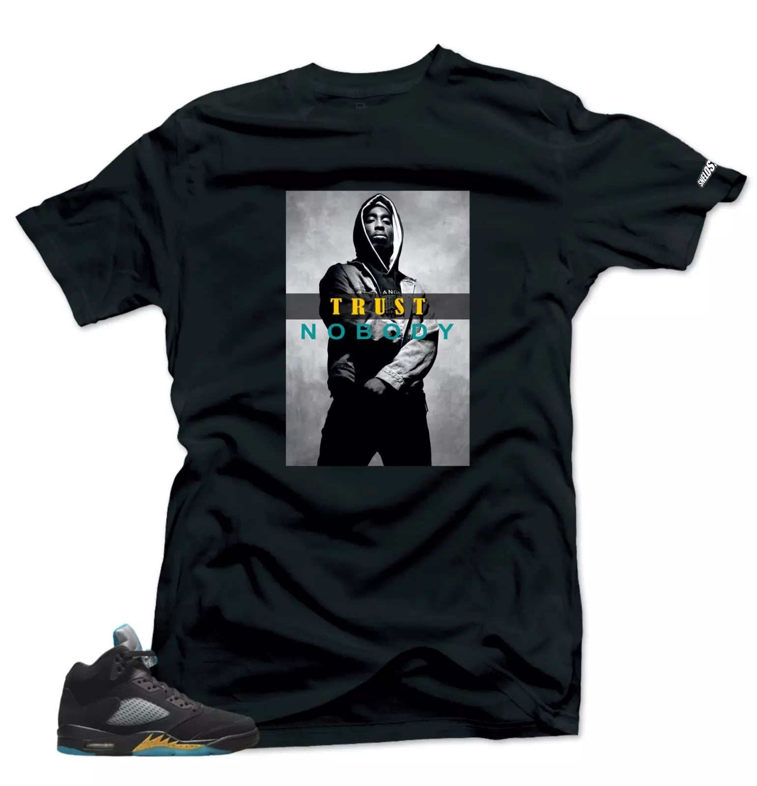 Shirt To Match Air Jordan Retro 5 Aqua TrustNo Body Air Sneaker Tees T-Shirt, Sneaker Match Tee