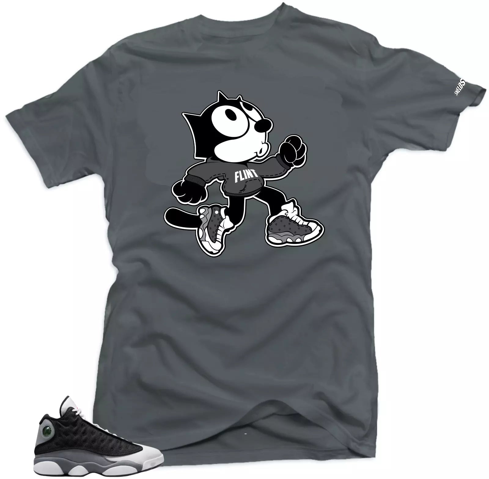 Shirt To Match Jordan 13 Retro Black Flint The Cat Sneaker tee T-Shirt, Sneaker Match Tee