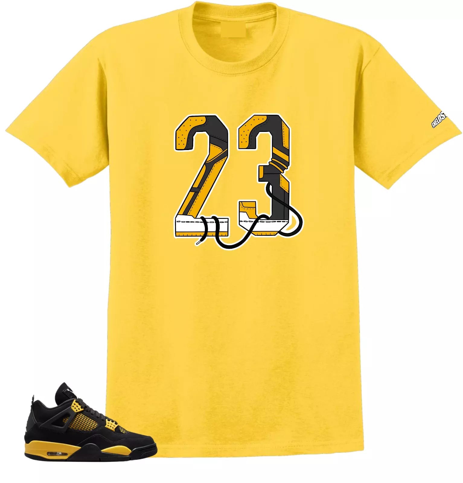 Shirt To Match Jordan 4 Retro Thunder 23 Match Sneaker Shirts T-Shirt, Sneaker Match Tee