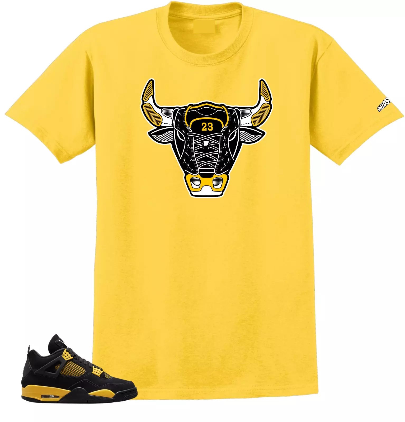 Shirt To Match Jordan 4 Retro Thunder BULL Match Sneaker Shirts T-Shirt, Sneaker Match Tee