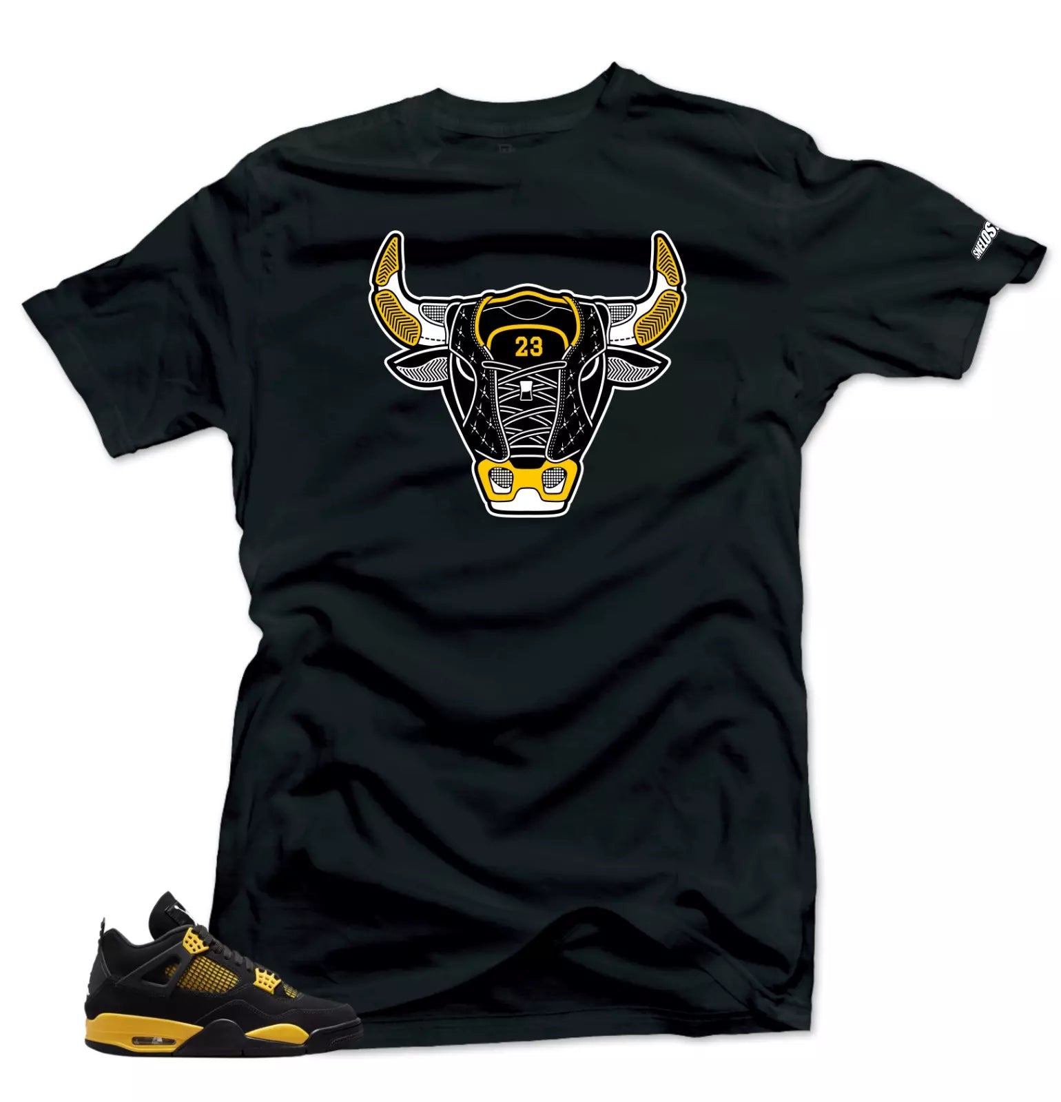 Shirt To Match Jordan 4 Retro Thunder BULL Match Sneaker Shirts T-Shirt, Sneaker Match Tee