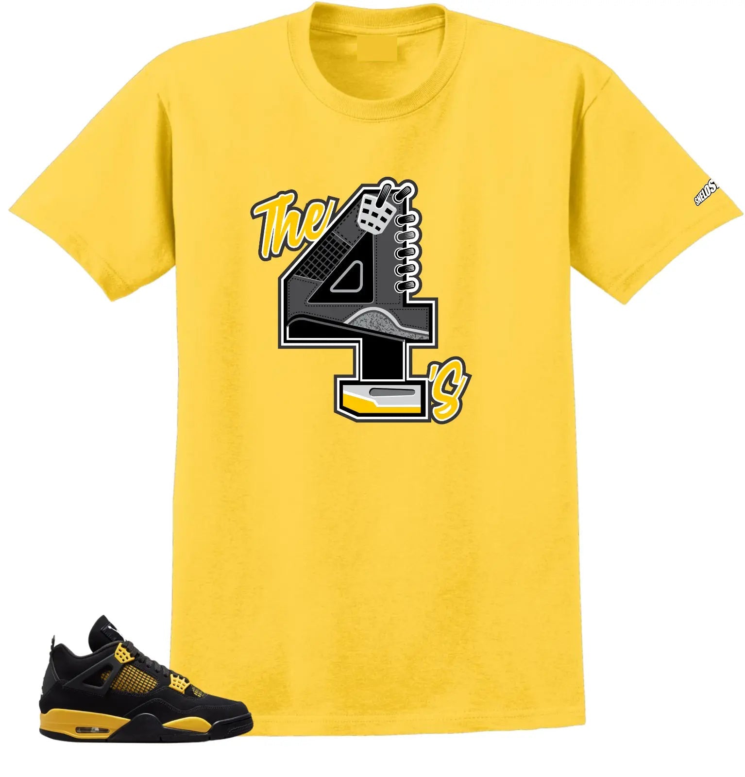 Shirt To Match Jordan 4 Retro Thunder THE 4S Match Sneaker Shirts T-Shirt, Sneaker Match Tee