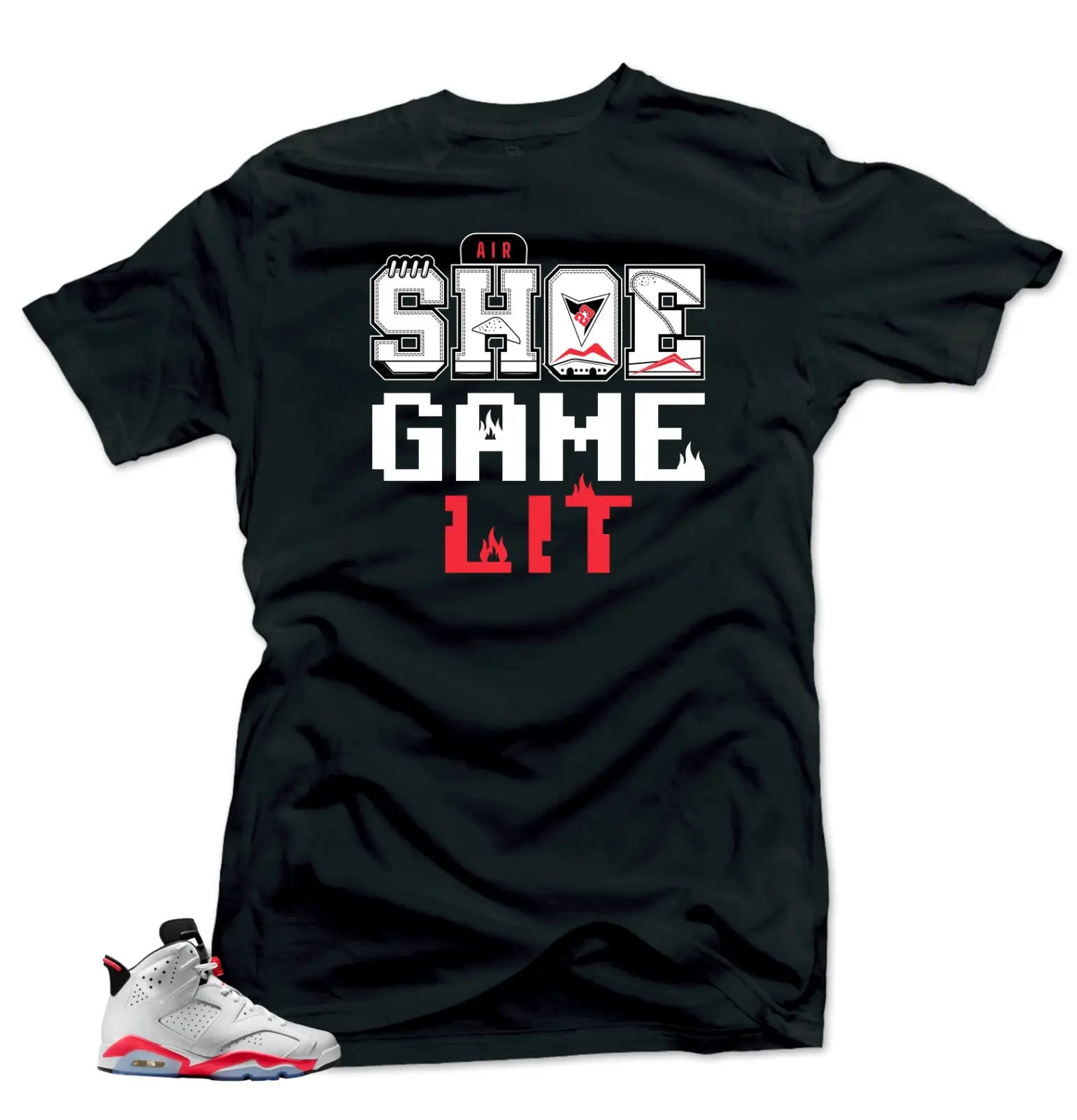 Shirt To match Air Jordan Retro 7 Infrared Shoe Game Lit Sneaker Tees T-Shirt, Sneaker Match Tee