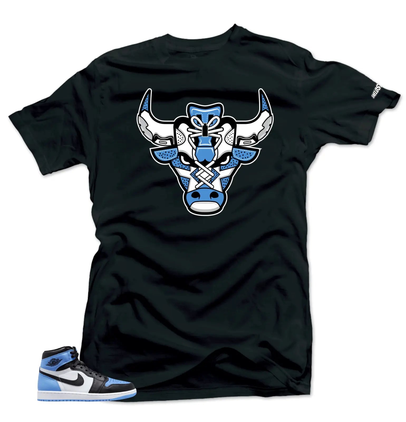 Shirt To Match Jordan 1 UNC Toe Bull Blue) Sneaker tee T-Shirt, Sneaker Match Tee