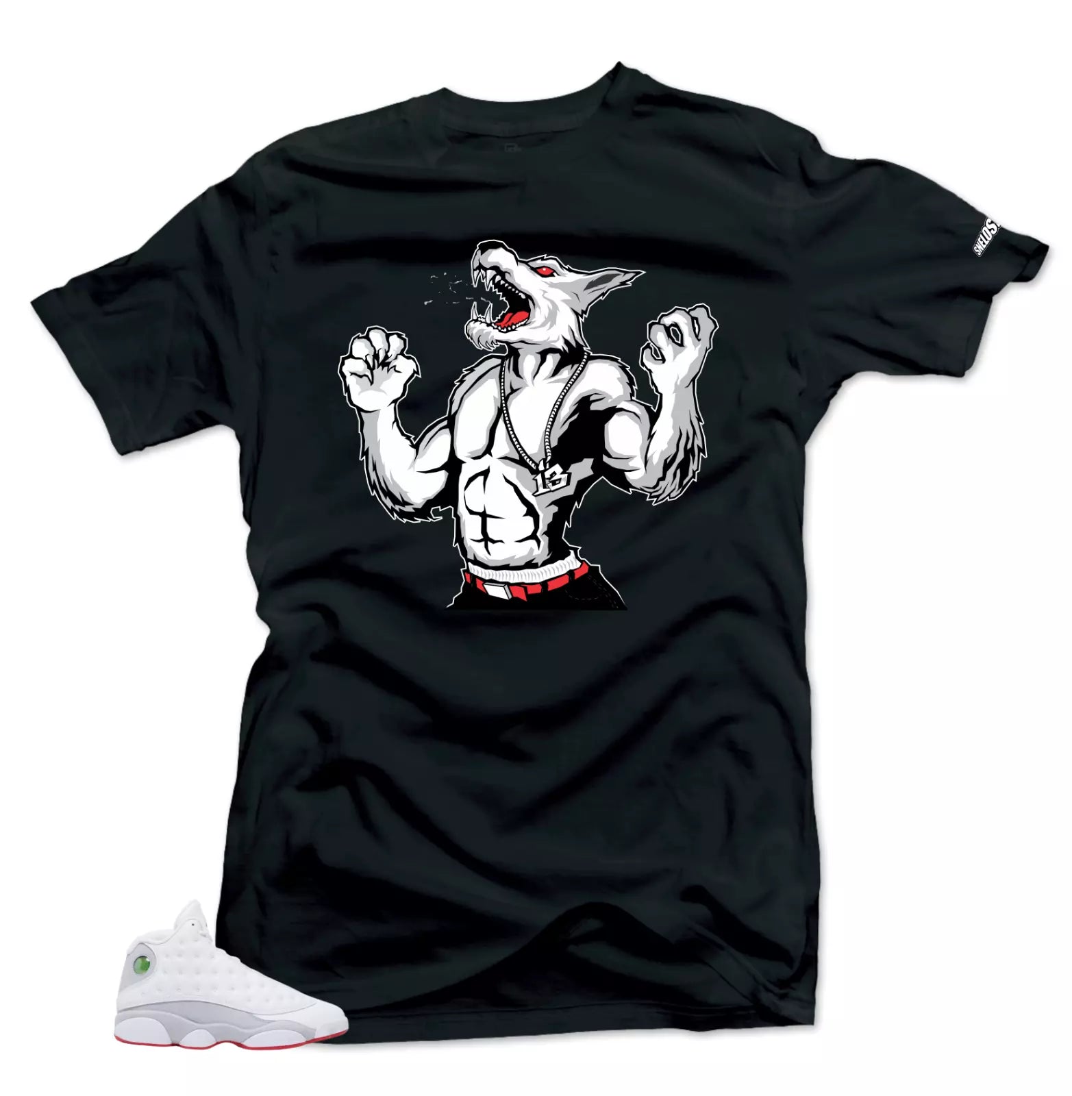Shirt To Match Air Jordan 13 Wolf Grey Wolf Sneaker Tees T-Shirt, Sneaker Match Tee