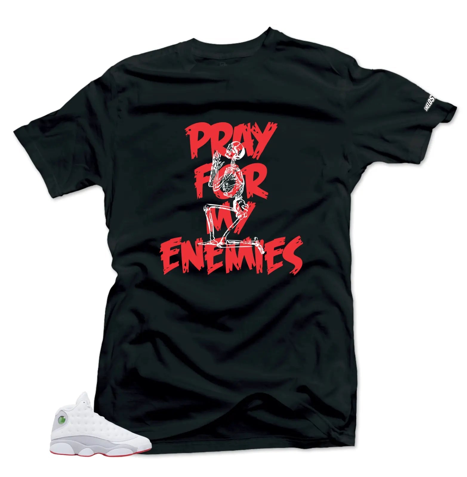 Shirt To Match Air Jordan Retro 13 Wolf Grey Enemies Sneaker Tees T-Shirt, Sneaker Match Tee