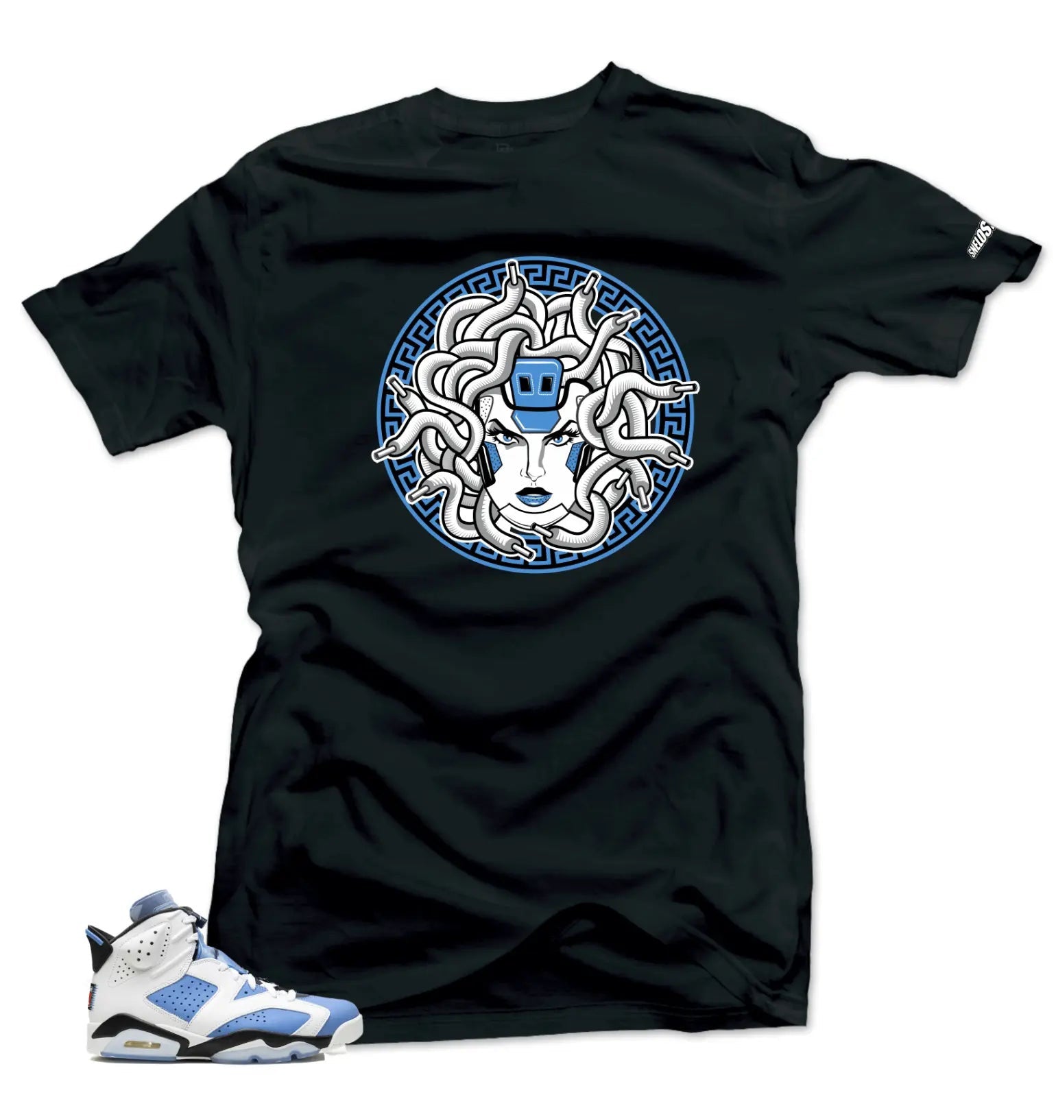 Shirt To Match Jordan 6 UNC University Blue-Medusa Sneaker Tees T-Shirt, Sneaker Match Tee