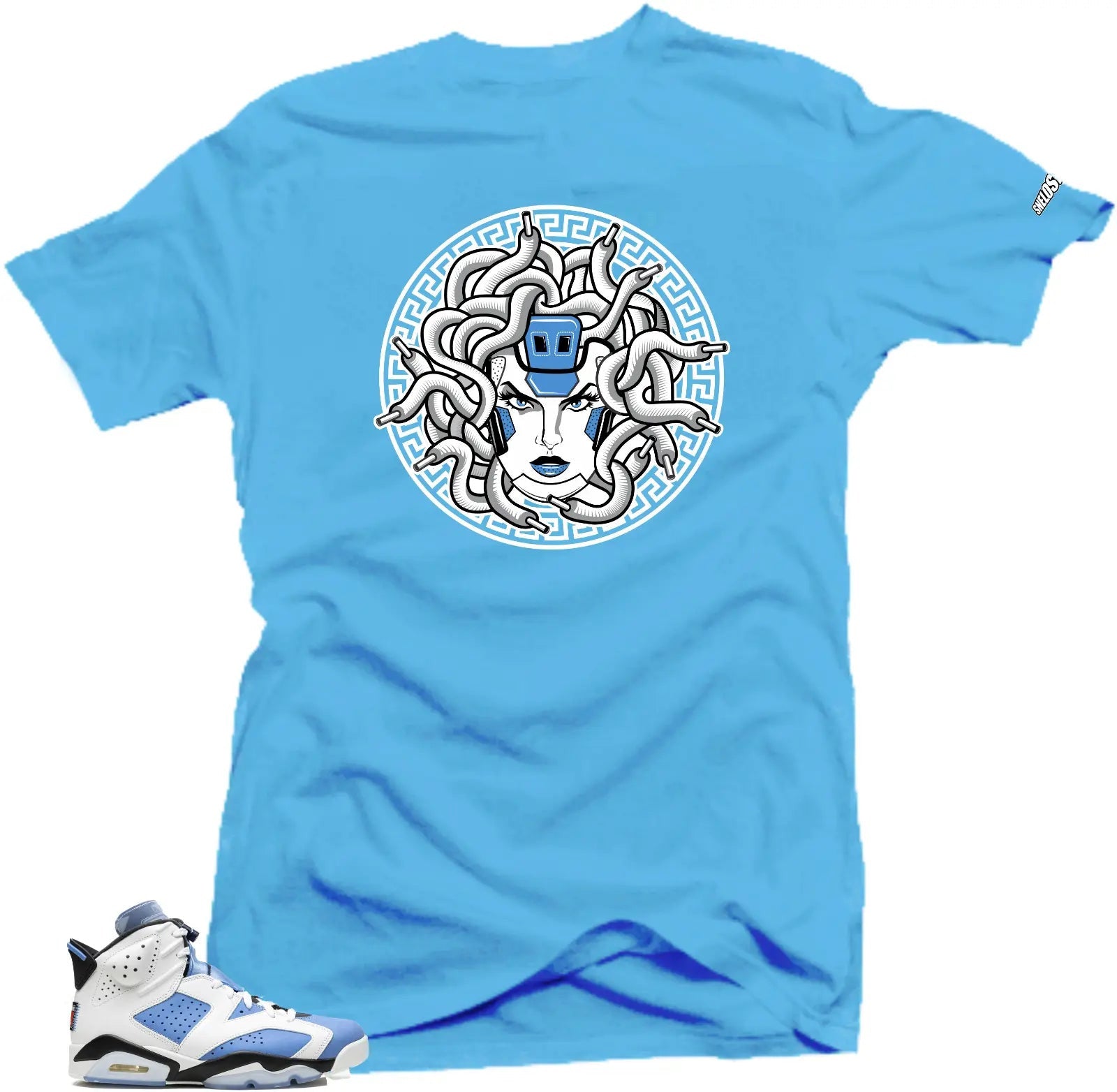 Shirt To Match Jordan 6 UNC University Blue-Medusa Sneaker Tees T-Shirt, Sneaker Match Tee