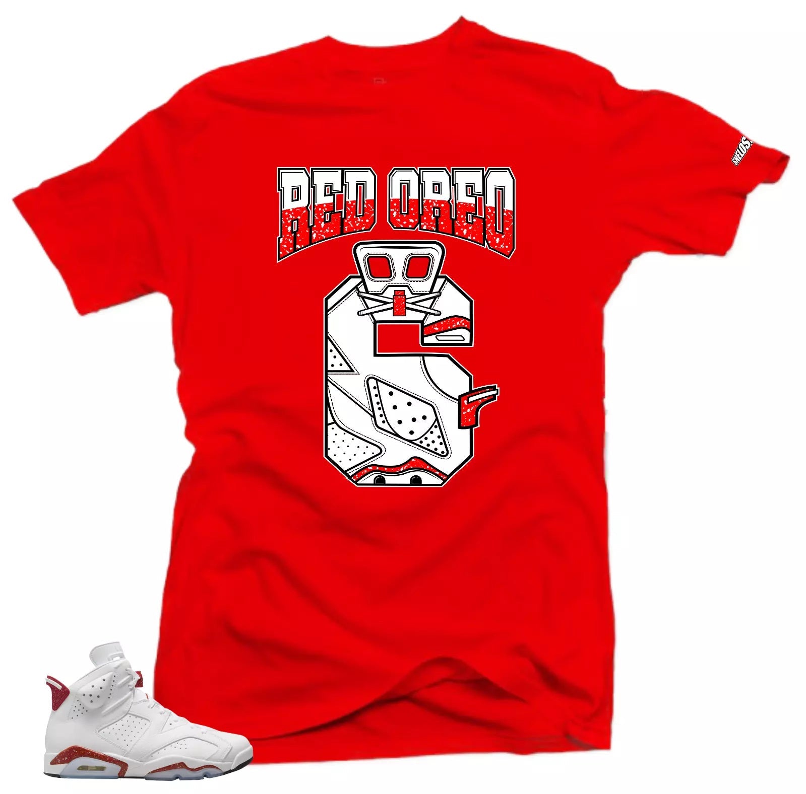 Shirt to Match Jordan 6 Red Oreo Sneakers -Retro 6 Oreo Tees T-Shirt, Sneaker Match Tee