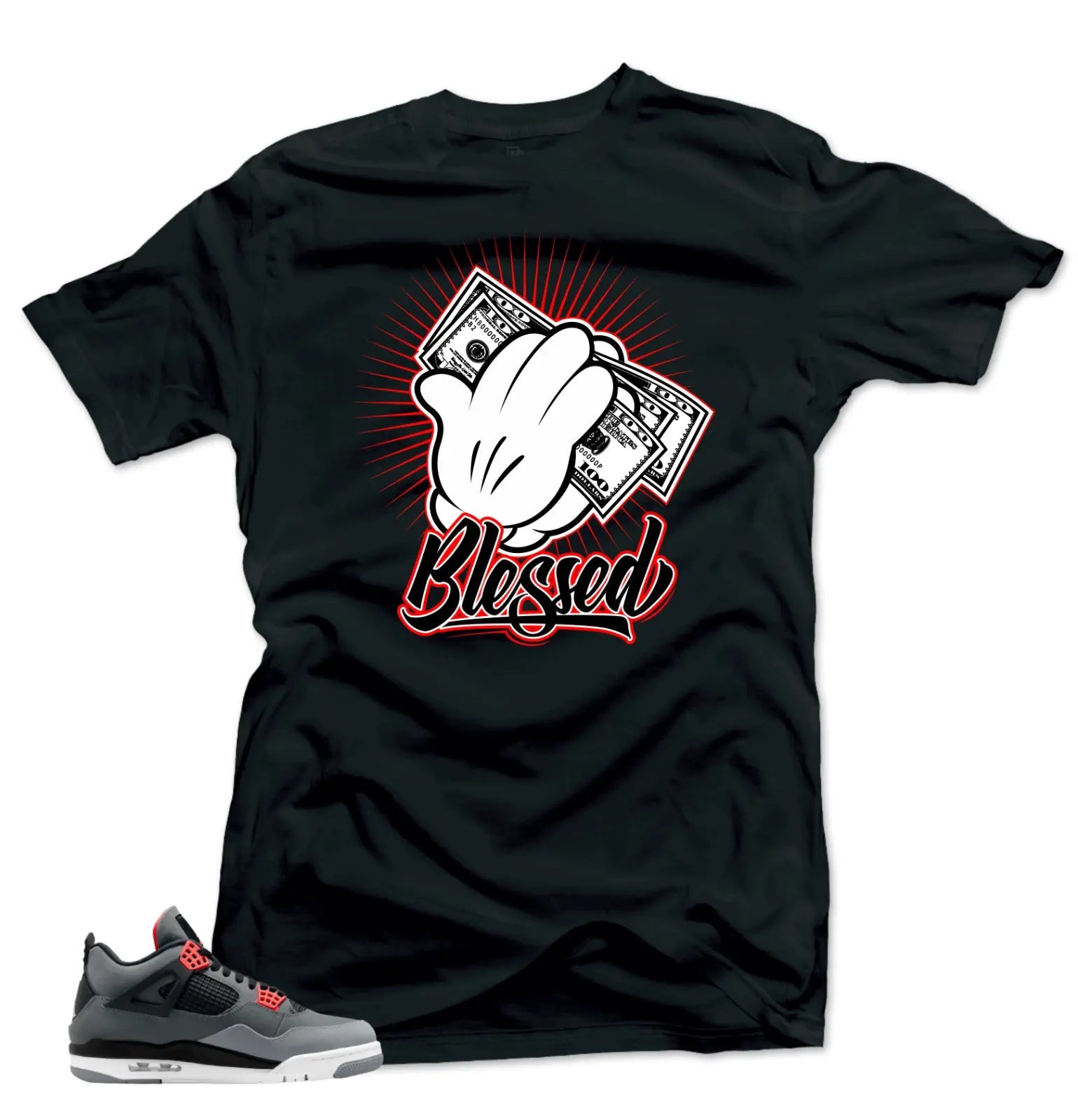 Shirt To Match Jordan 4 Infrared Volt - Blessed Sneaker Match Shirts T-Shirt, Sneaker Match Tee