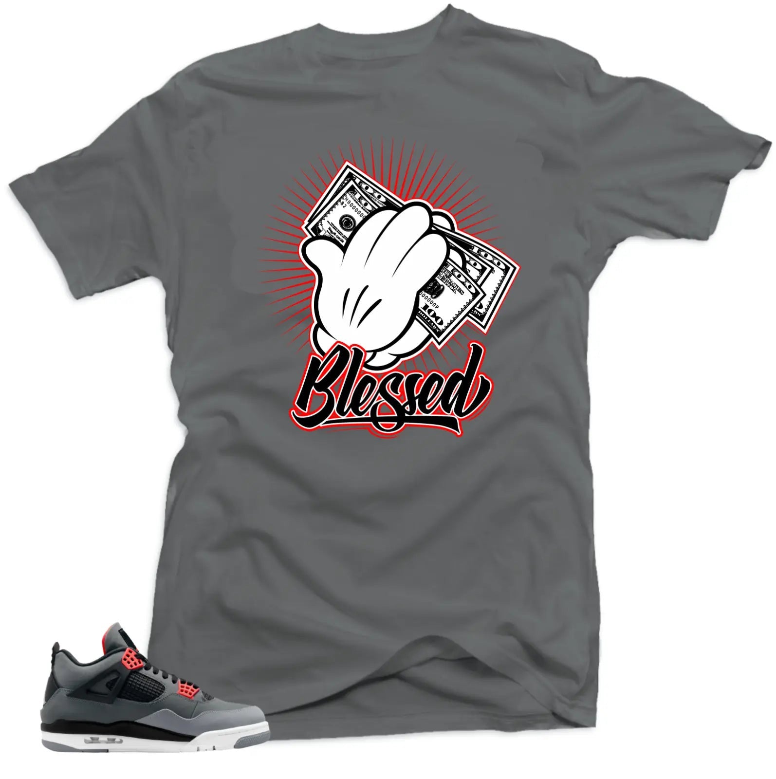 Shirt To Match Jordan 4 Infrared Volt - Blessed Sneaker Match Shirts T-Shirt, Sneaker Match Tee
