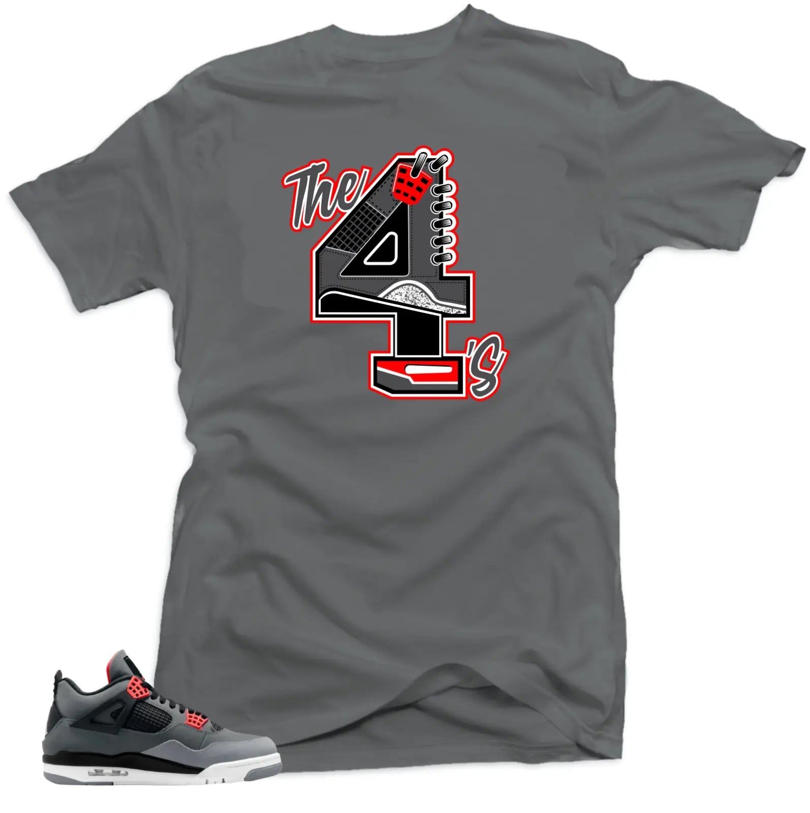 Shirt To Match Jordan 4 Infrared Volt -The 4's Sneaker Match Shirts T-Shirt, Sneaker Match Tee