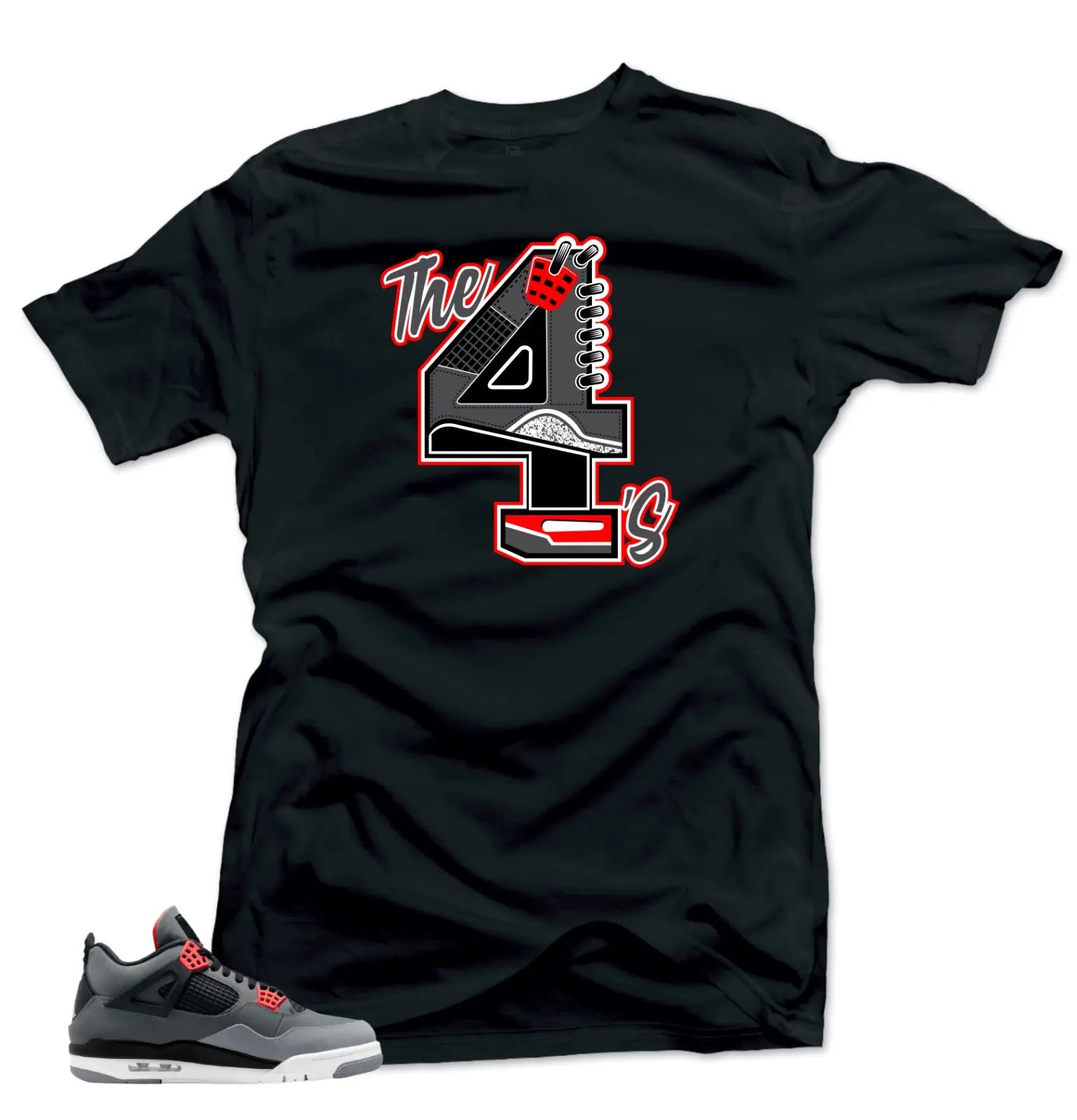 Shirt To Match Jordan 4 Infrared Volt -The 4's Sneaker Match Shirts T-Shirt, Sneaker Match Tee