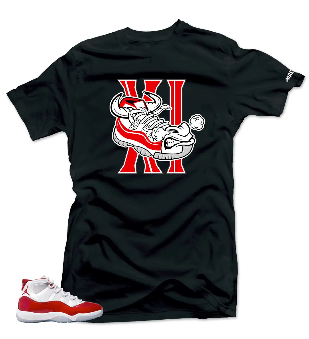 Shirt To Match Jordan 11 Cherry Varsity Red - BULL Air Sneaker Tees T-Shirt, Sneaker Match Tee