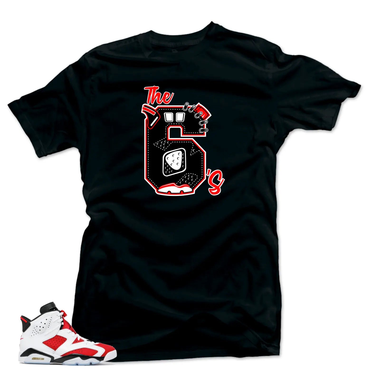 Shirt to Match Jordan Retro 6 Air Jordan Carmine. The 6's Sneaker Tees T-Shirt, Sneaker Match Tee