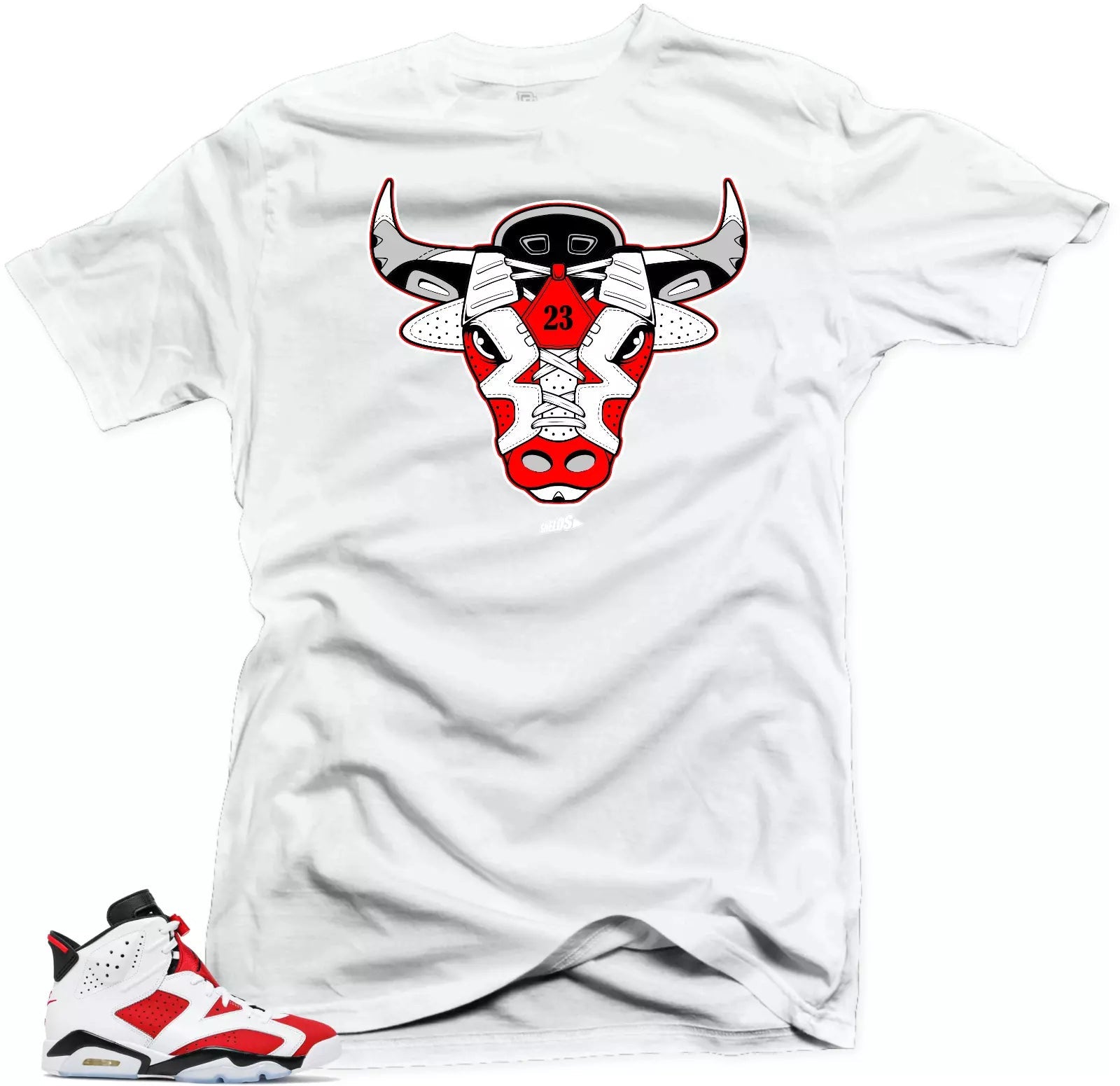 Shirt to Match Jordan Retro 6 Air Jordan Carmine. Bull Sneaker Tees T-Shirt, Sneaker Match Tee