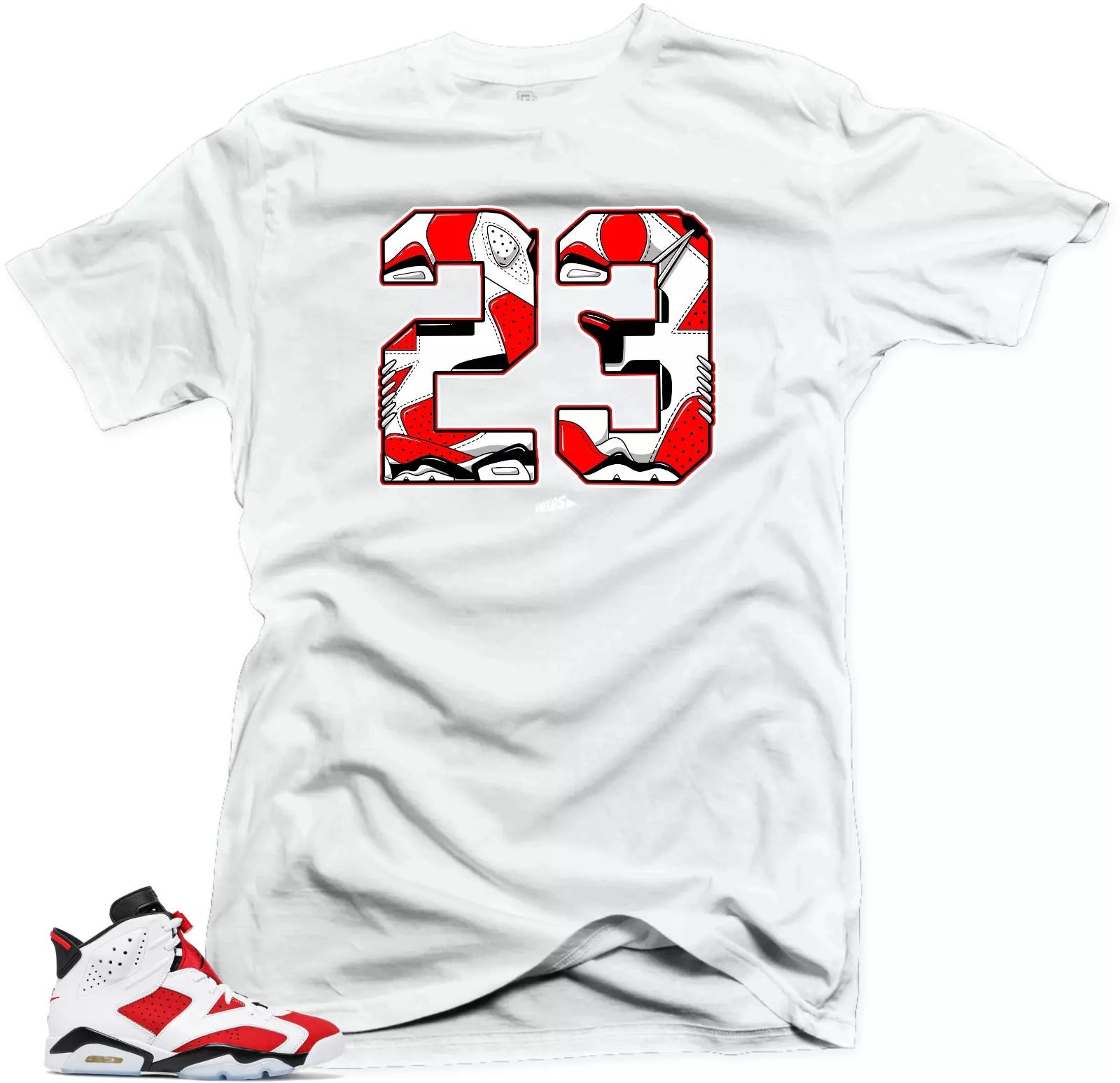 Shirt to Match Jordan Retro 6 Air Jordan Carmine. 23 Sneaker Tees T-Shirt, Sneaker Match Tee