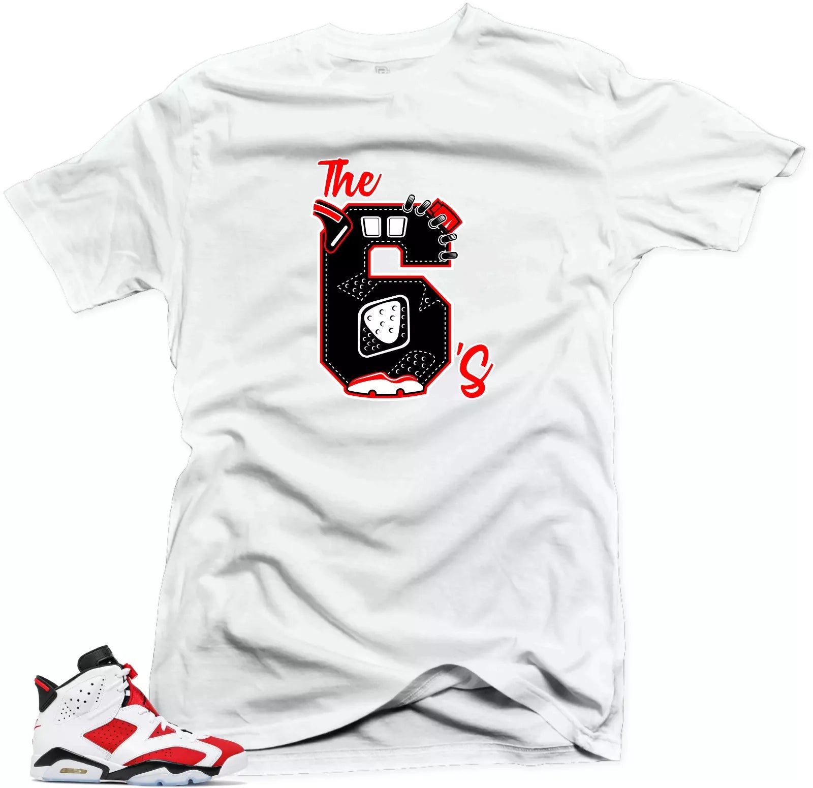 Shirt to Match Jordan Retro 6 Air Jordan Carmine. The 6's Sneaker Tees T-Shirt, Sneaker Match Tee