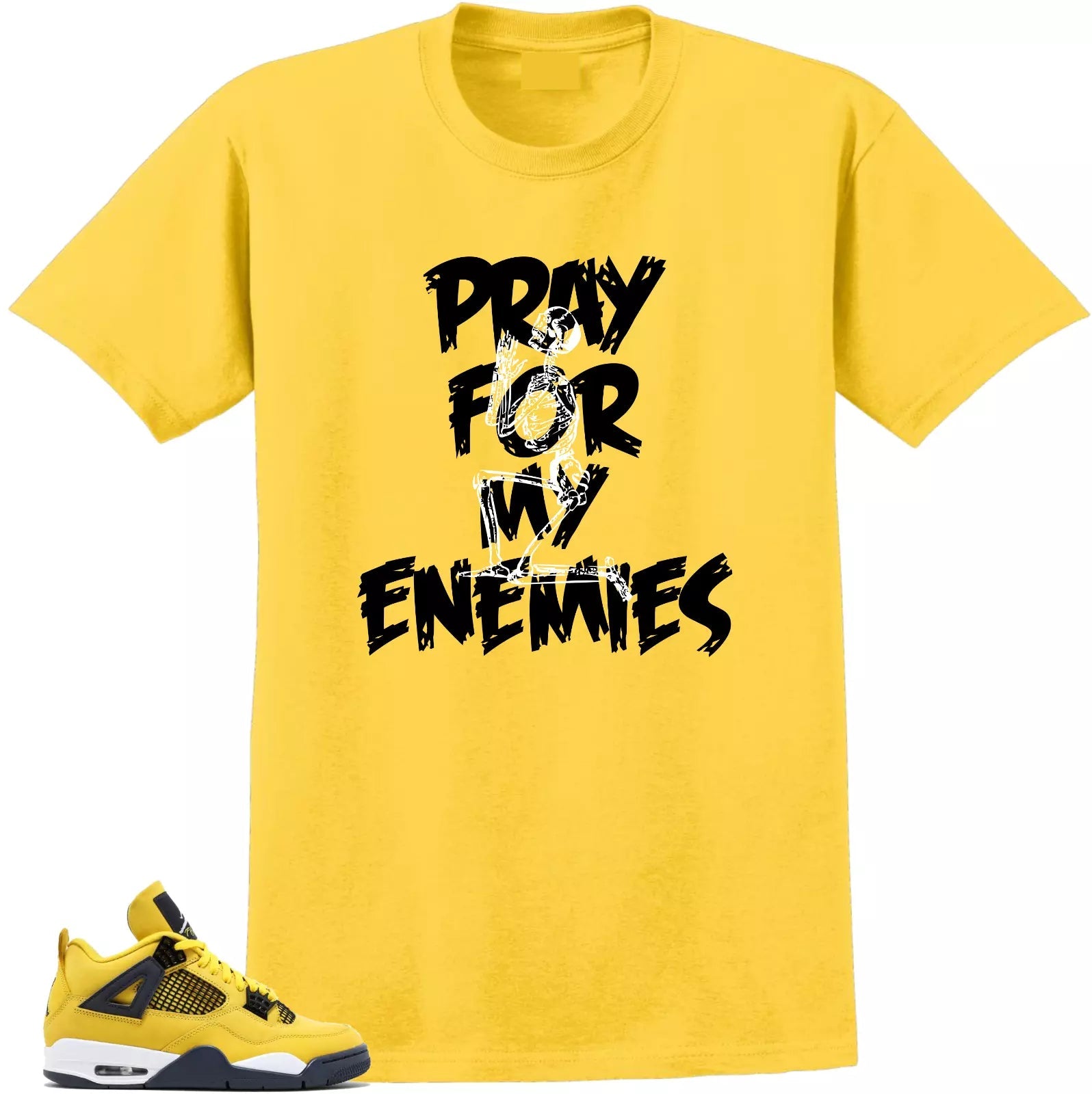 Tee to match Air Jordan Retro 4 Tour Yellow Lighting-Enemies Tees T-Shirt, Sneaker Match Tee