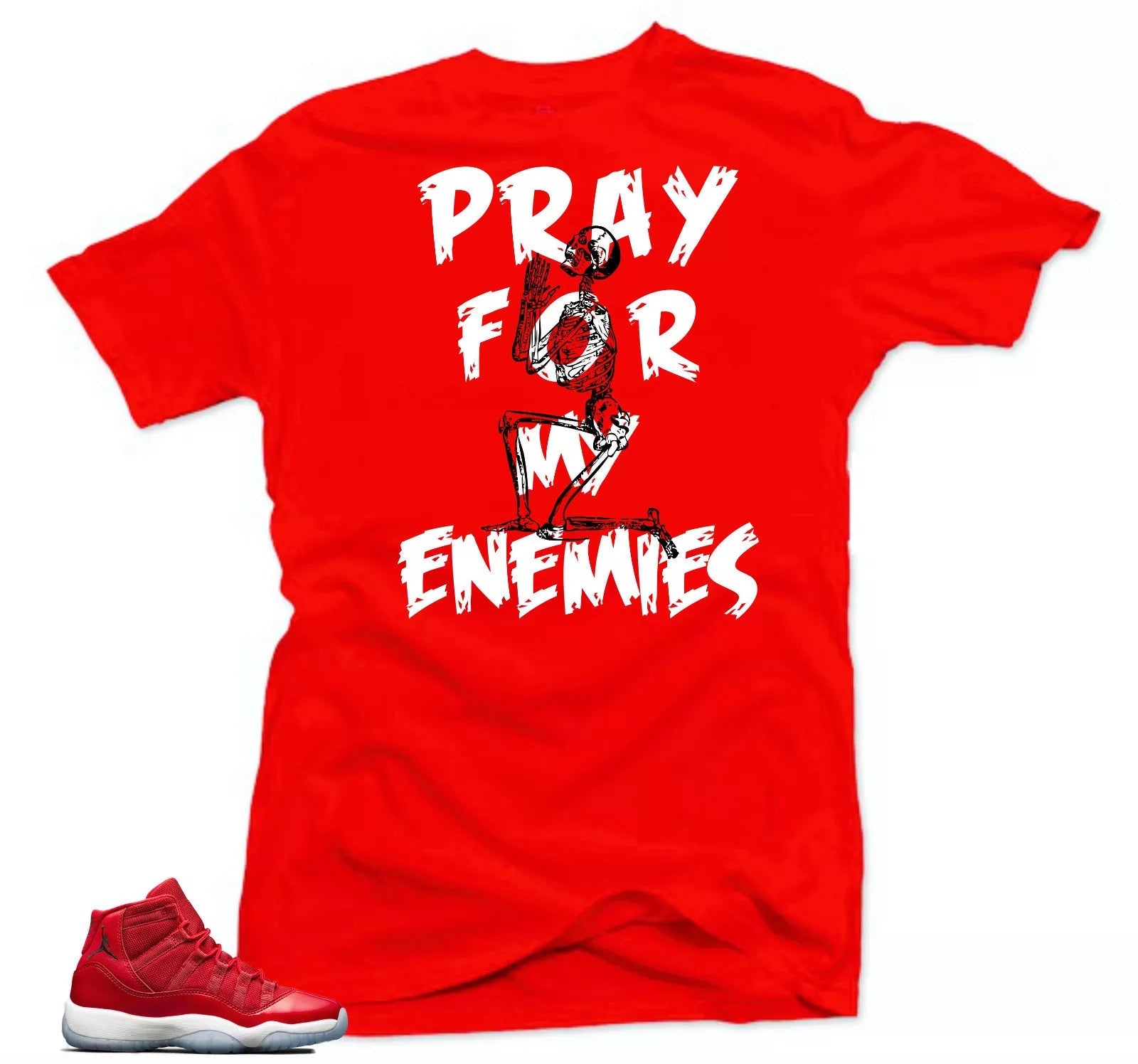 Shirt to match Jordan 11 Win like 96.My Enemies Red Tee T-Shirt, Sneaker Match Tee