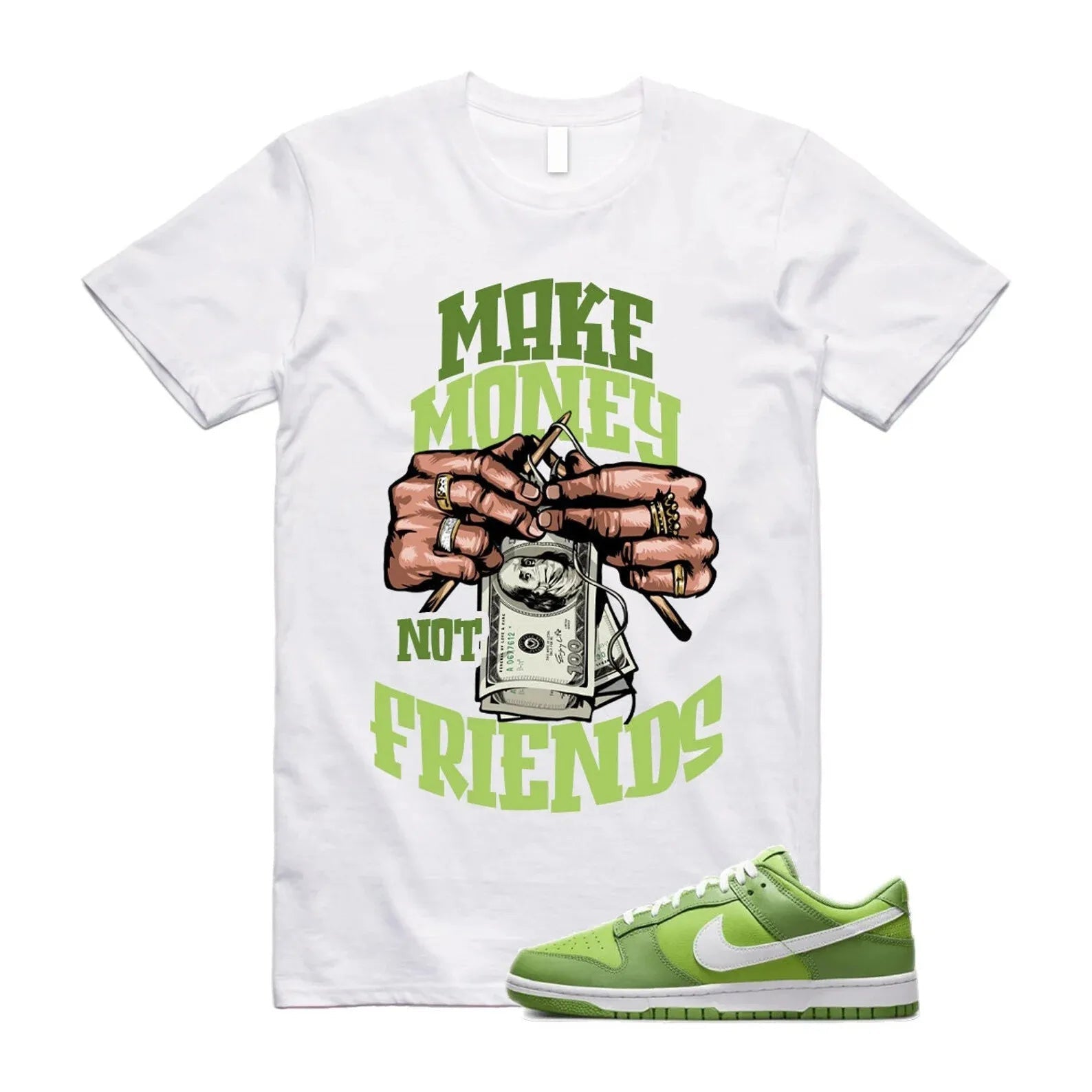MMNF T Shirt for Dunk Chlorophyll GS St Patricks Day Vivid Green Air Max 90 T-Shirt, Sneaker Match Tee