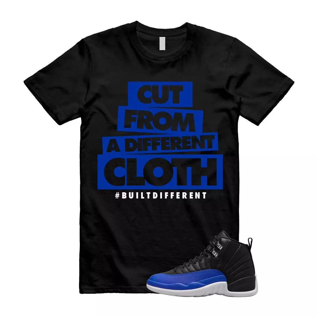CLOTH TShirt to match Jordan 12 Hyper Royal Metallic Silver Game Racer Blue WMNS T-Shirt, Sneaker Match Tee