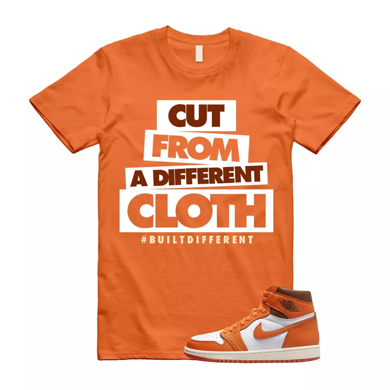CLOTH T Shirt to match Jordan 1 High OG Starfish Cacao Orange Sail Star Fish T-Shirt, Sneaker Match Tee