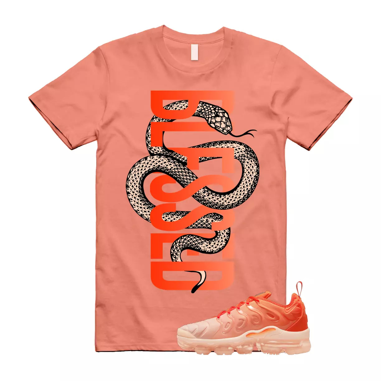 SNAKE T Shirt to match N Air VaporMax Plus Guava Ice Rush Orange Mango 1 WMNS 3 T-Shirt, Sneaker Match Tee