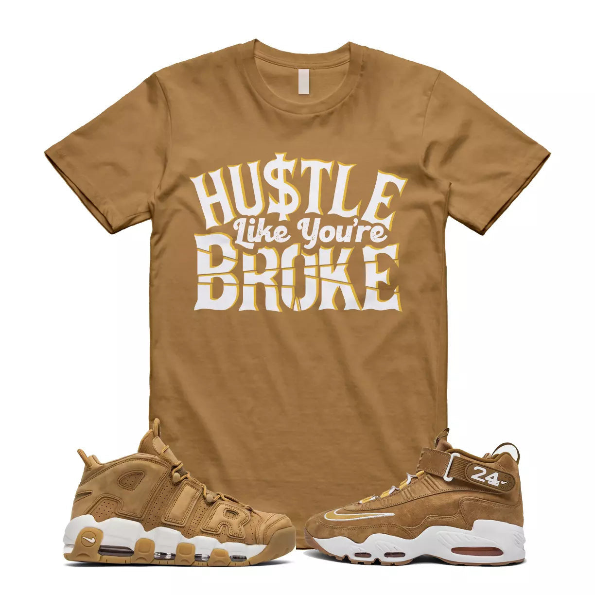 BROKE T Shirt to match Air Griffey Max 1 Wheat Golden Harvest Elemental Caramel T-Shirt, Sneaker Match Tee