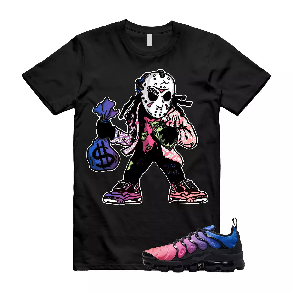 JASON T Shirt to match Air VaporMax Plus Racer Blue Black Hyper Pink Pulse T-Shirt, Sneaker Match Tee