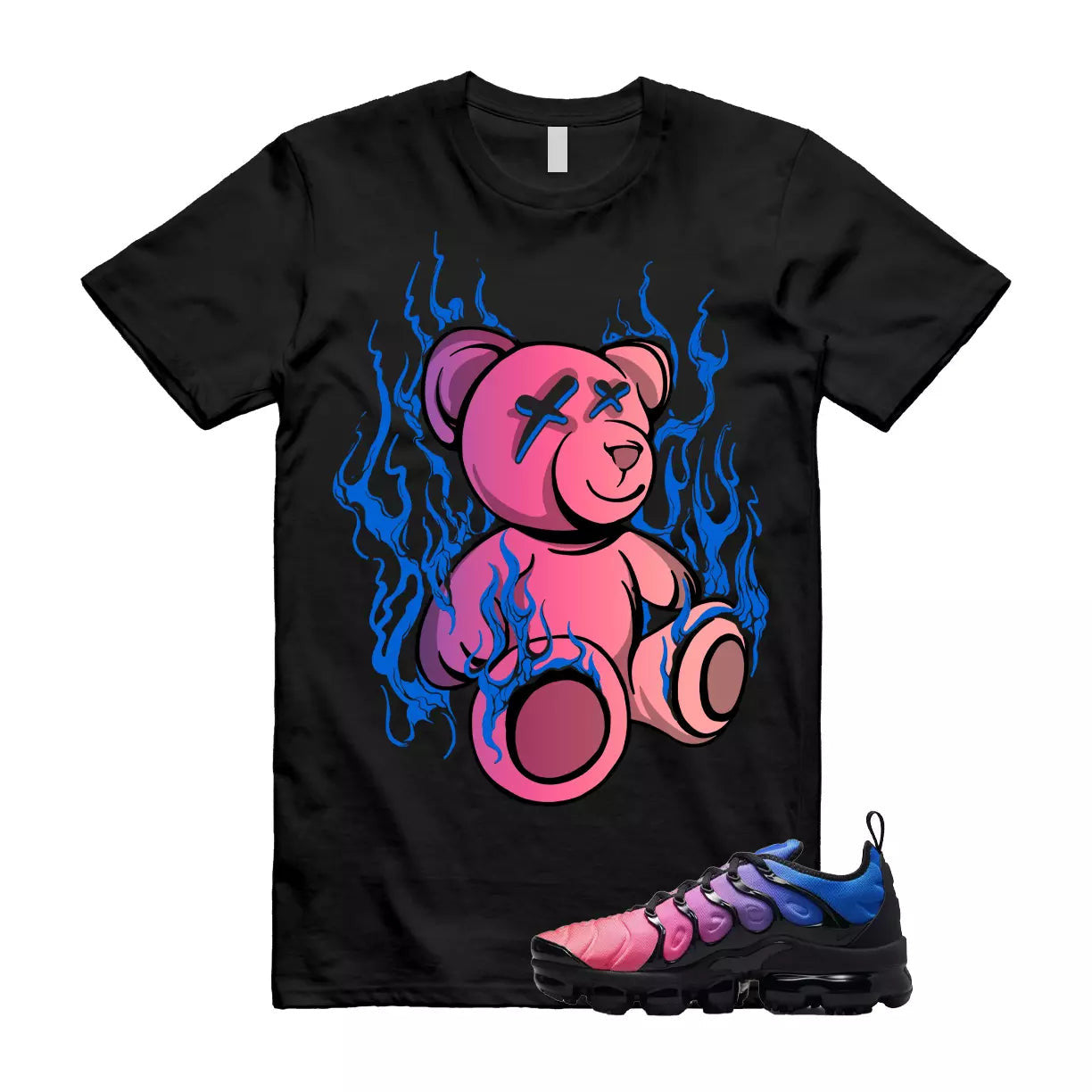 LIT T Shirt to match Air VaporMax Plus Racer Blue Black Hyper Pink Pulse T-Shirt, Sneaker Match Tee